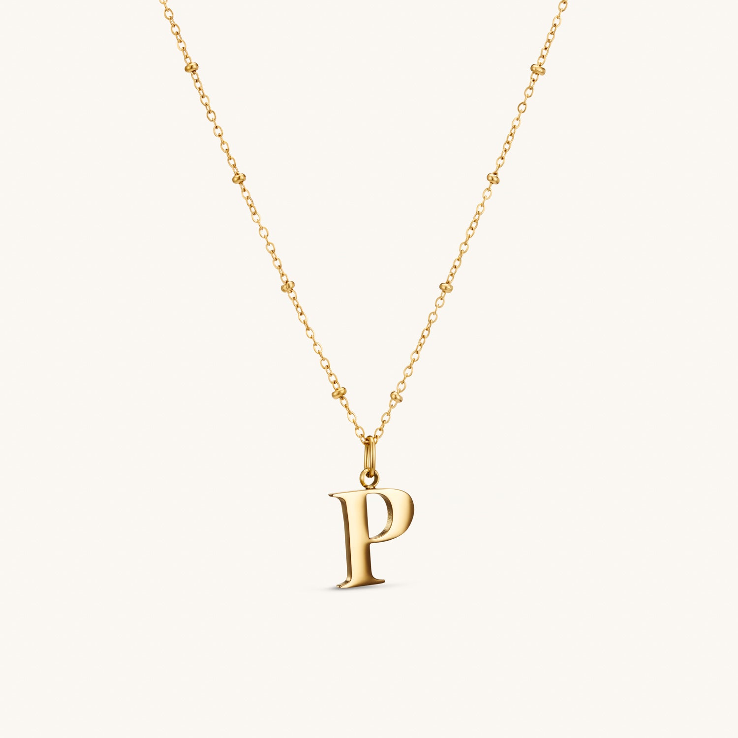 Collier pendentif initiale P en Or