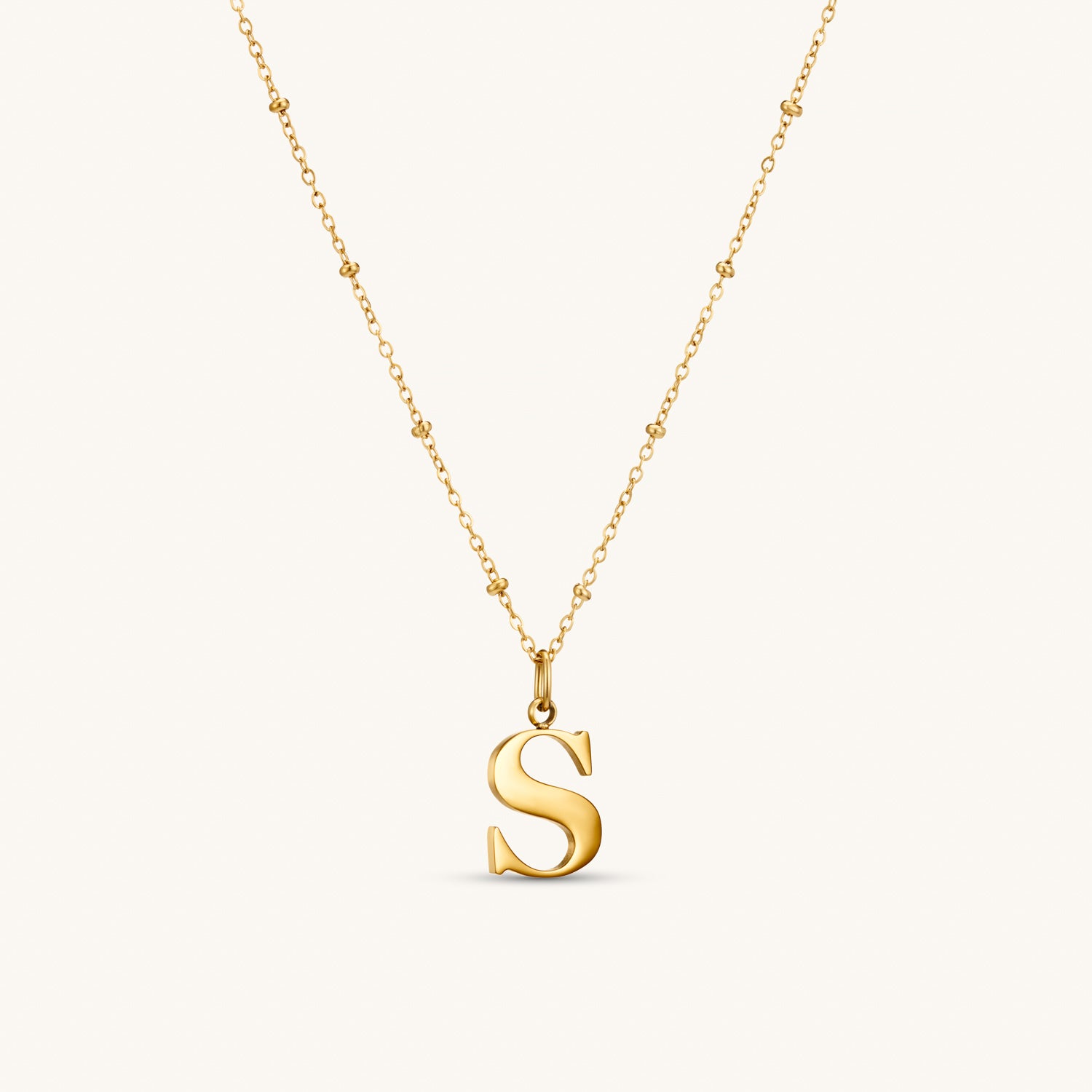 Collier pendentif initiale S en Or