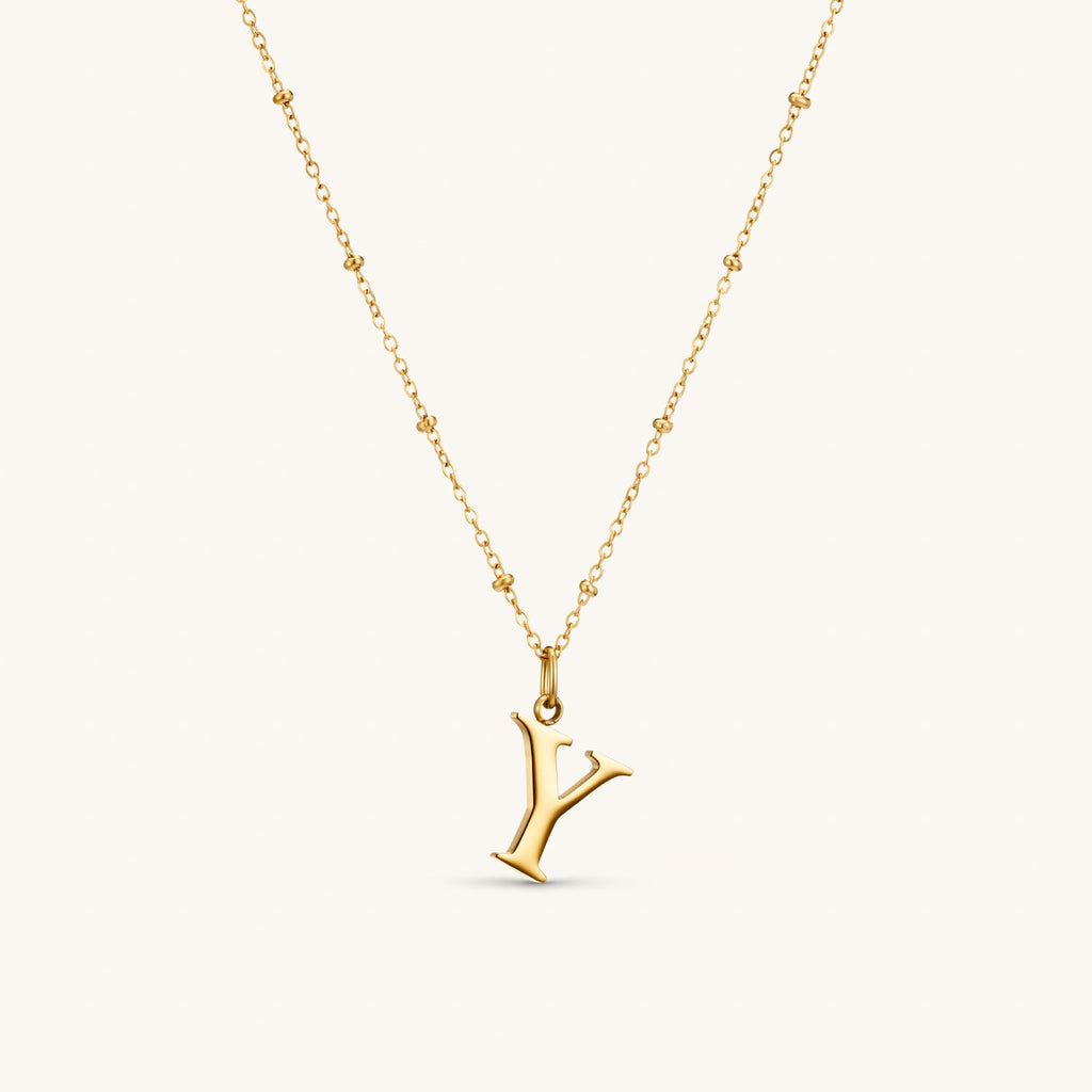 Collier pendentif initiale Y en Or
