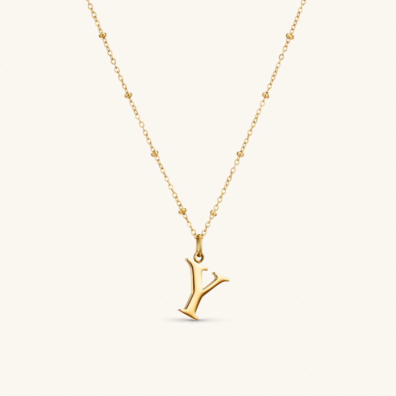 Collier pendentif initiale Y en Or