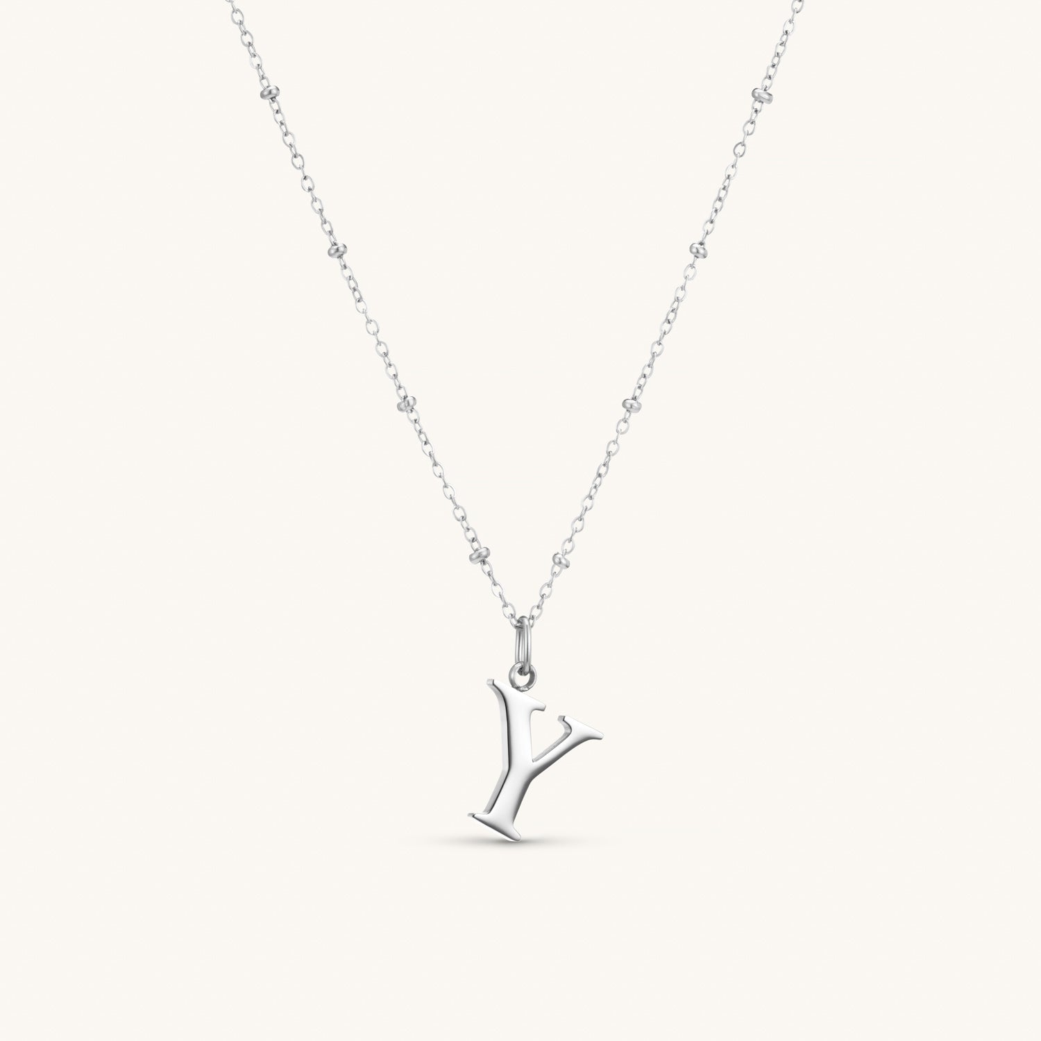 Collier pendentif initiale Y en Argent