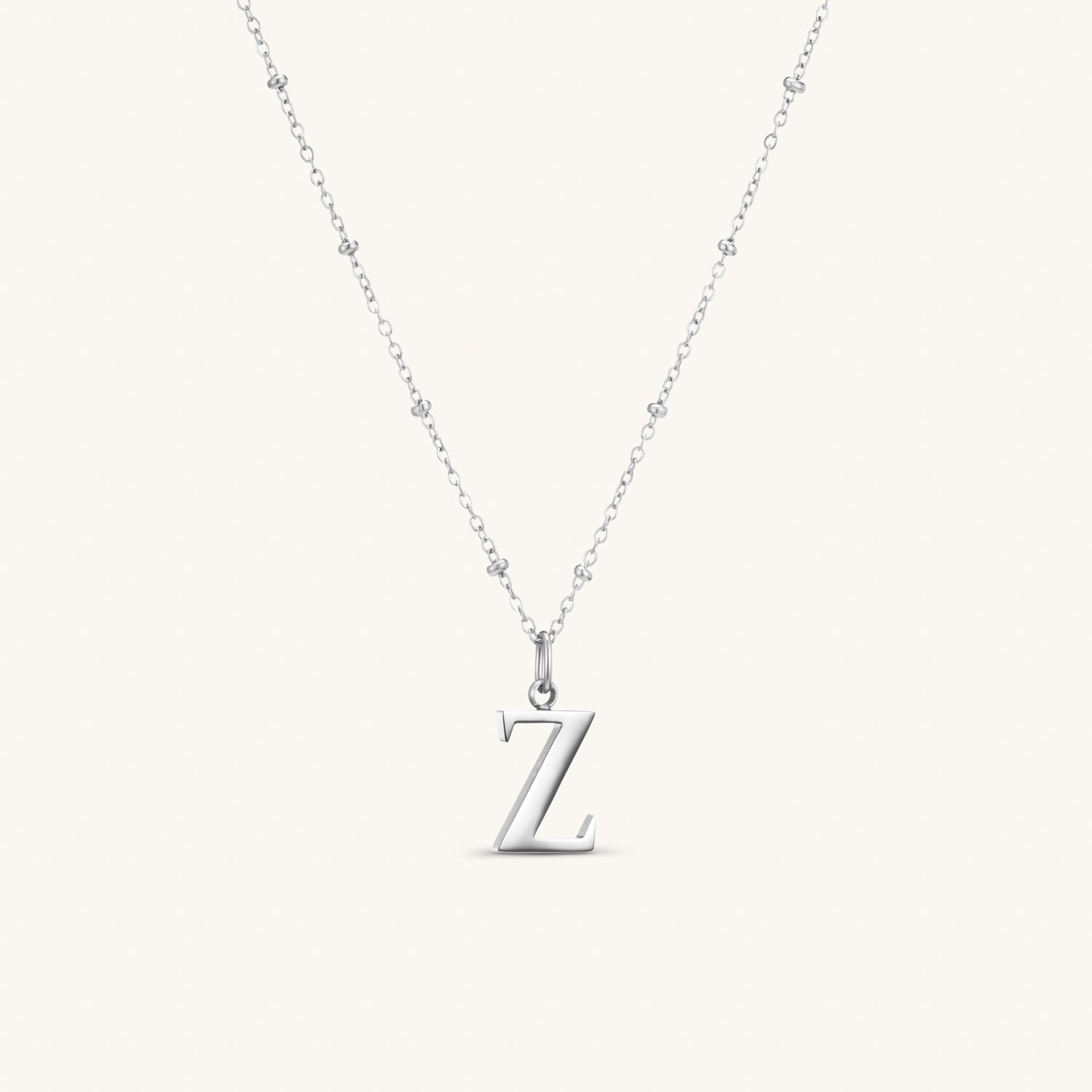 Collier pendentif initiale Z en Argent