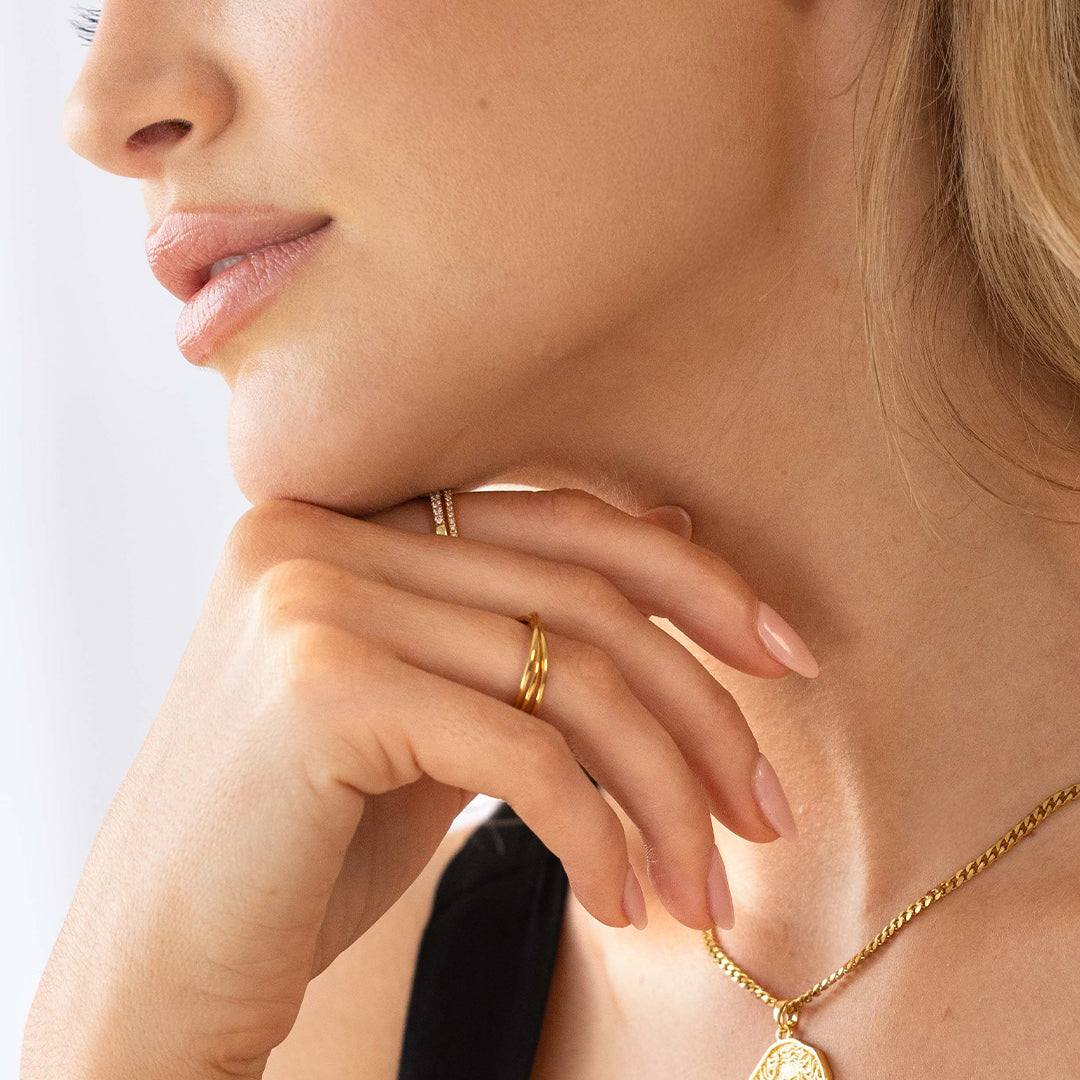 Bague Entrelacée Anti-Stress en Or