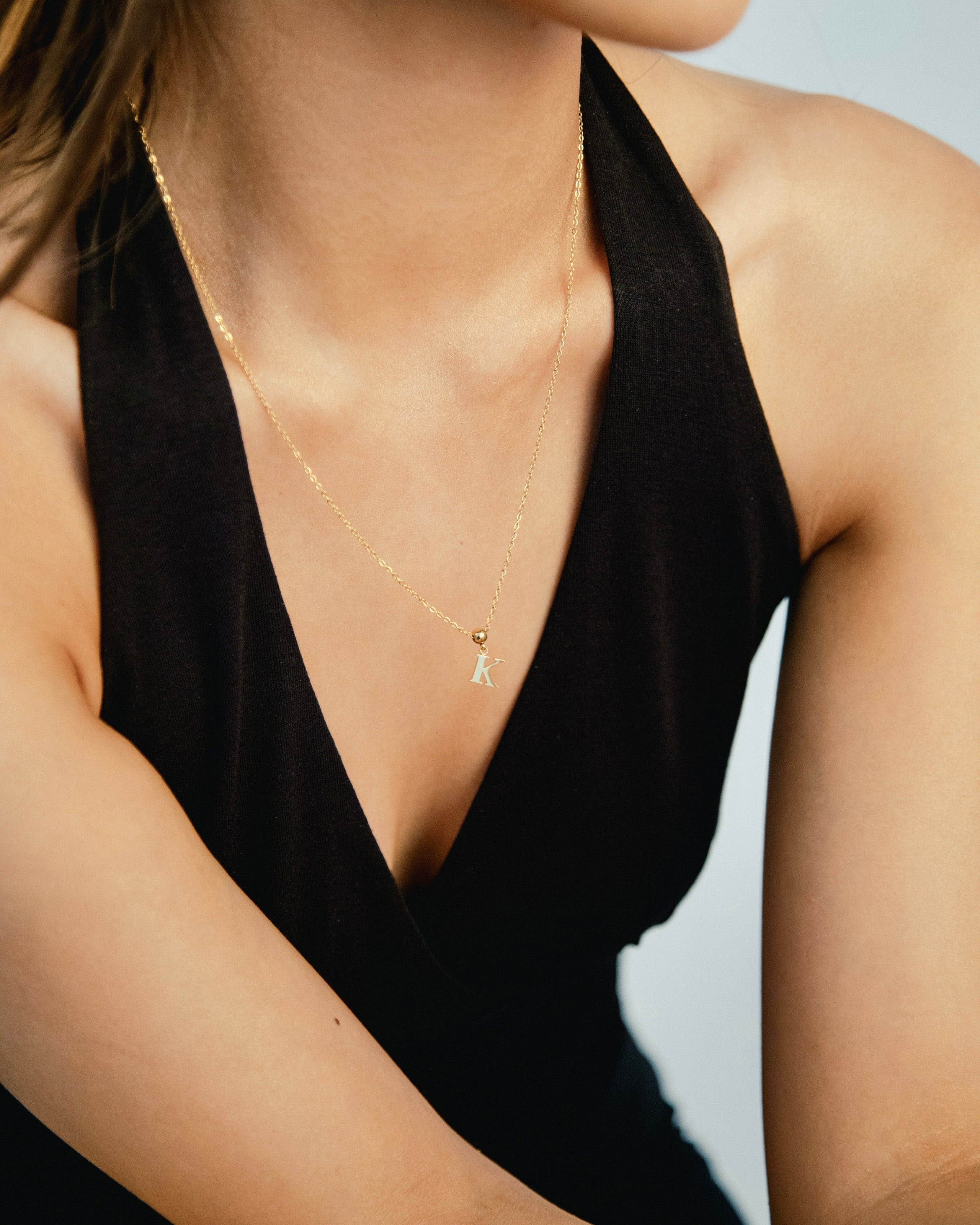 Pendentif Initiale K Classique en Or