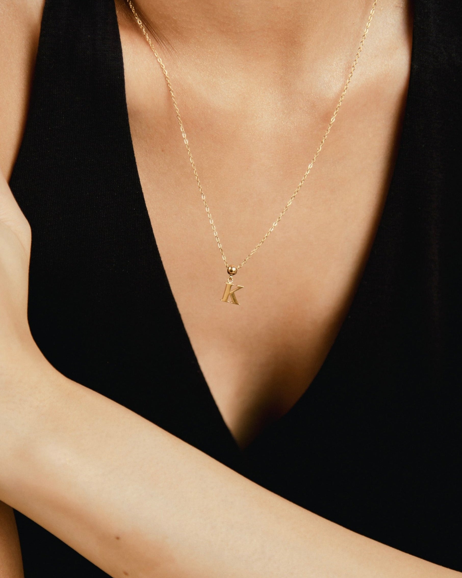 Pendentif Initiale K Classique en Or
