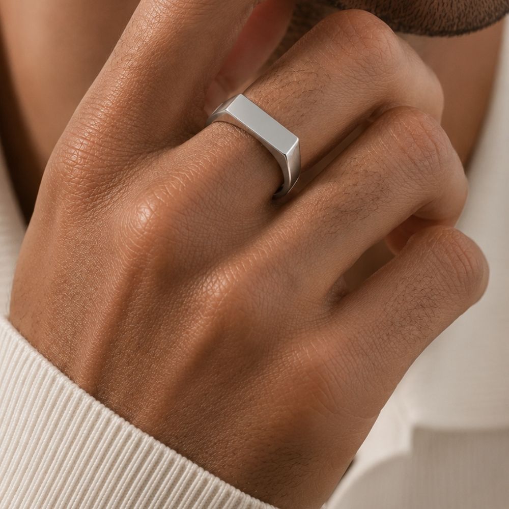 Line | Bague Chevalière Ajustable