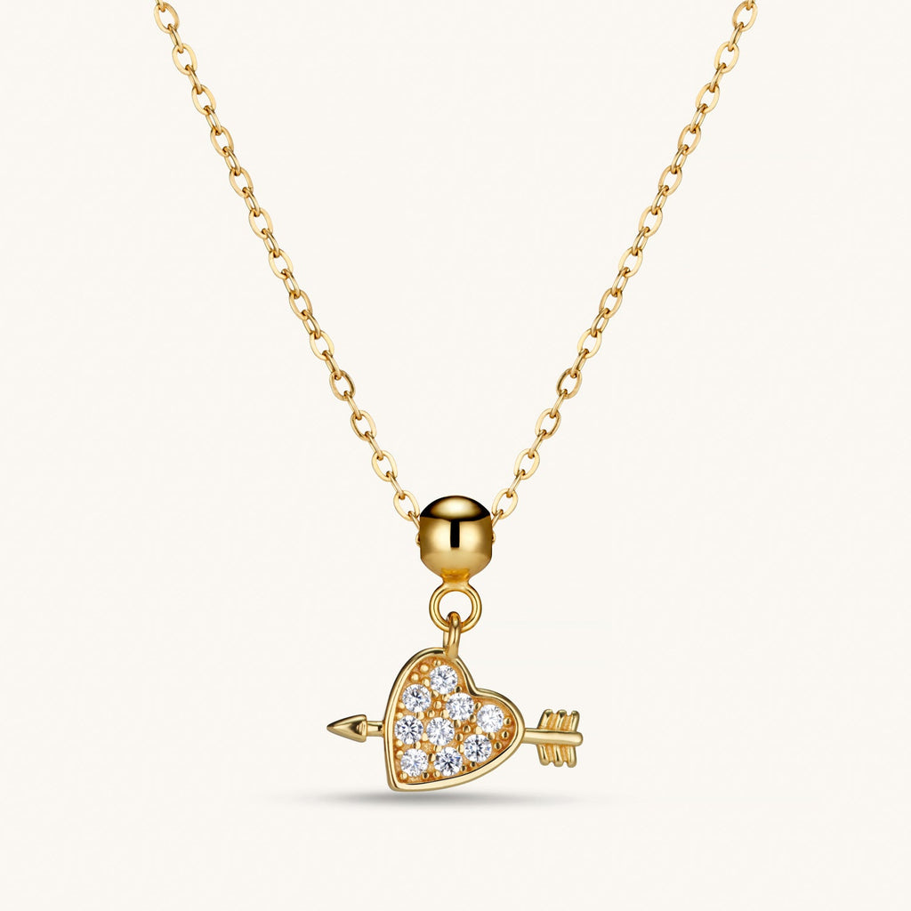 Pendentif Cœur & Flèche en Or