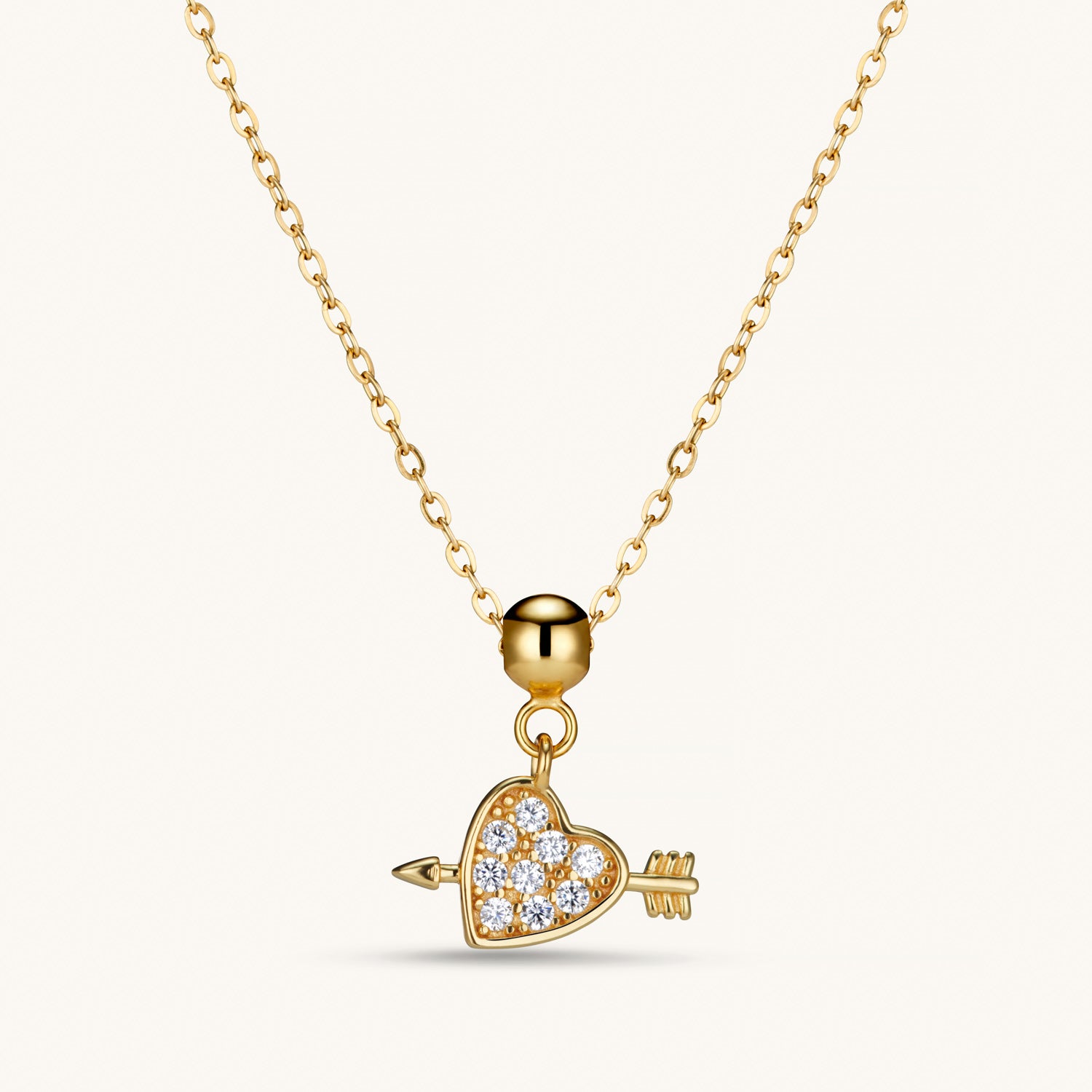 Pendentif Cœur & Flèche en Or