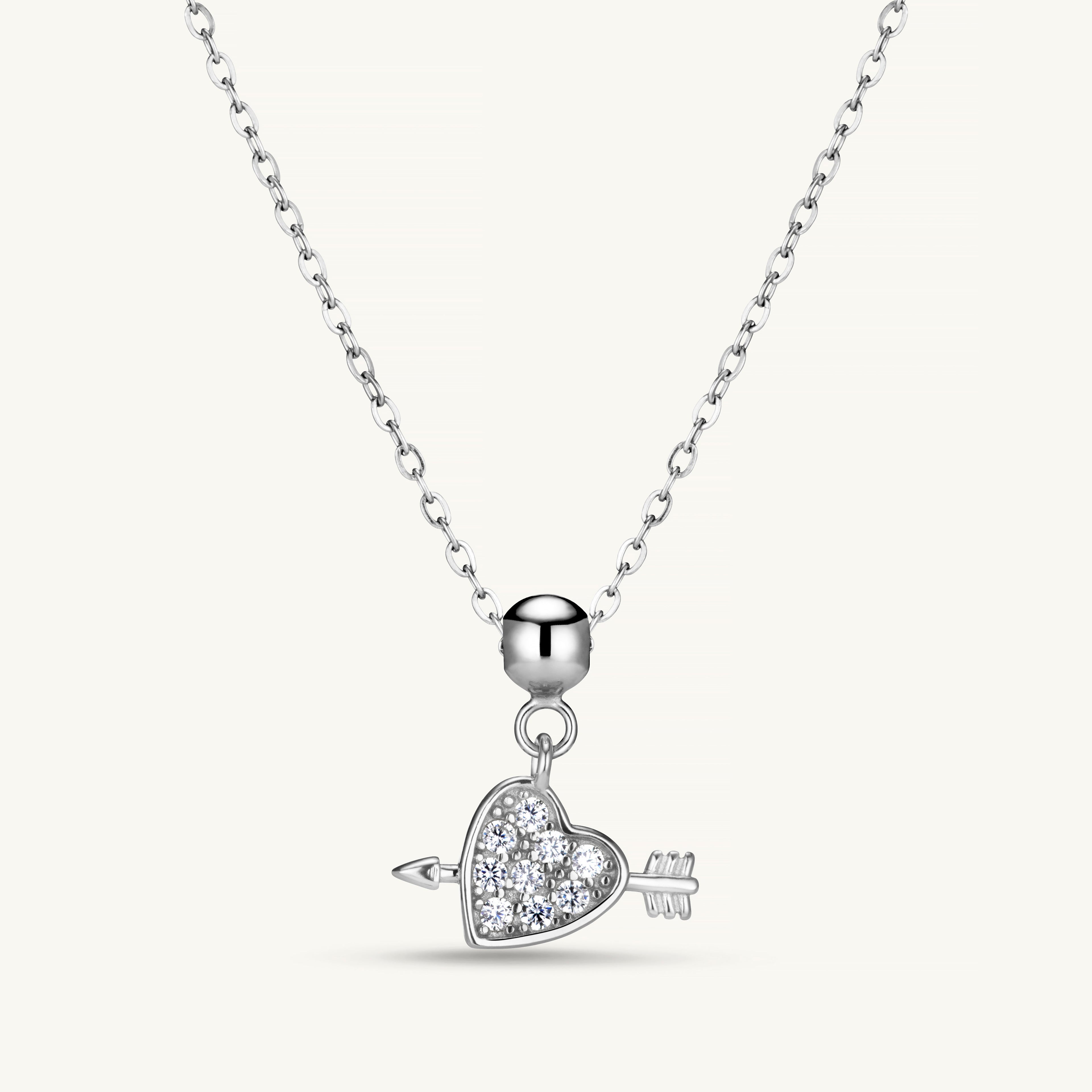 Pendentif Cœur & Flèche en Argent