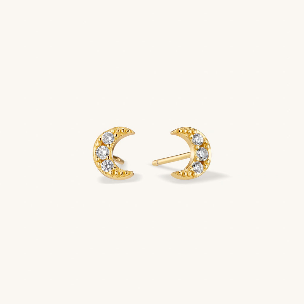 Puces d’Oreilles Cristal Luna en Or