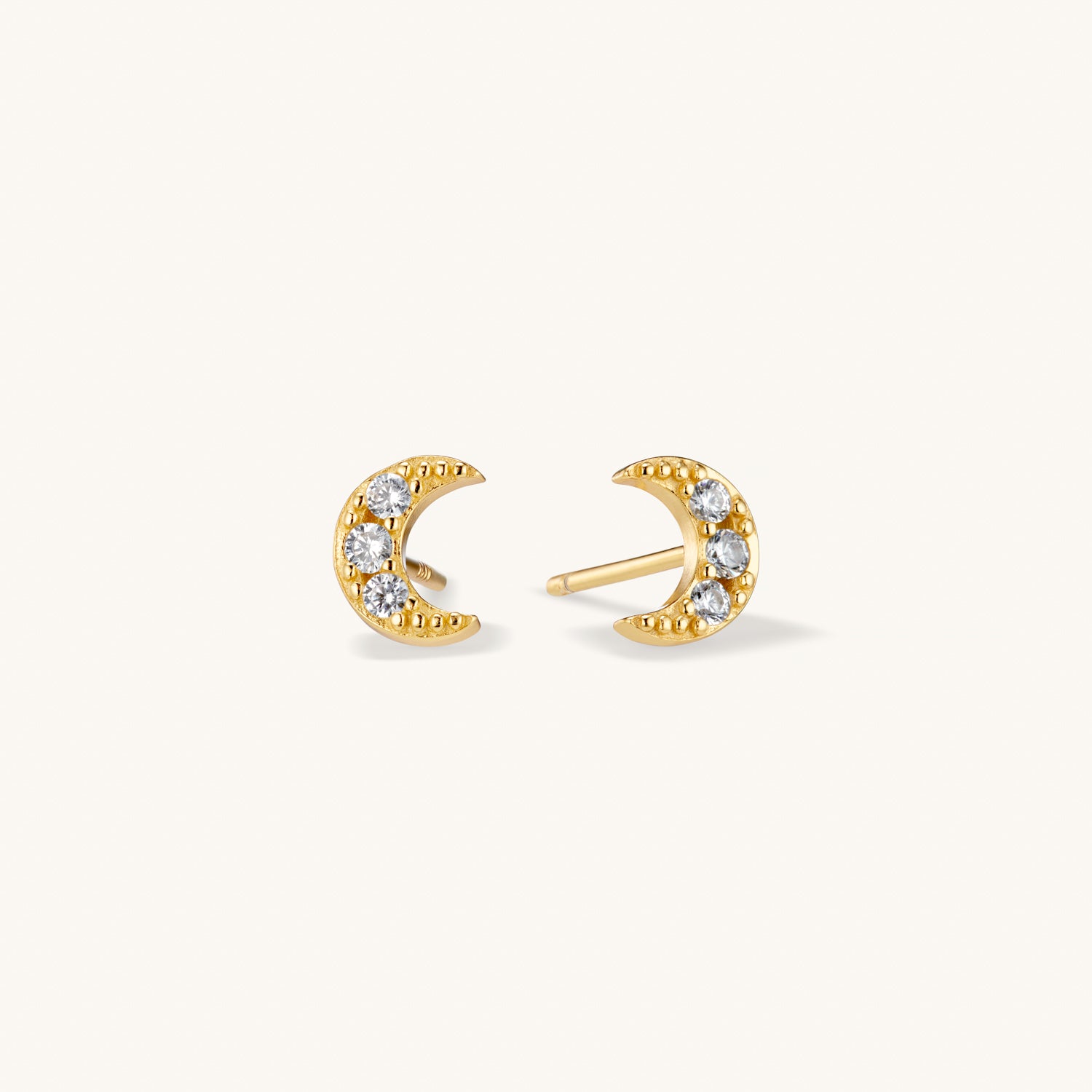 Puces d’Oreilles Cristal Luna en Or