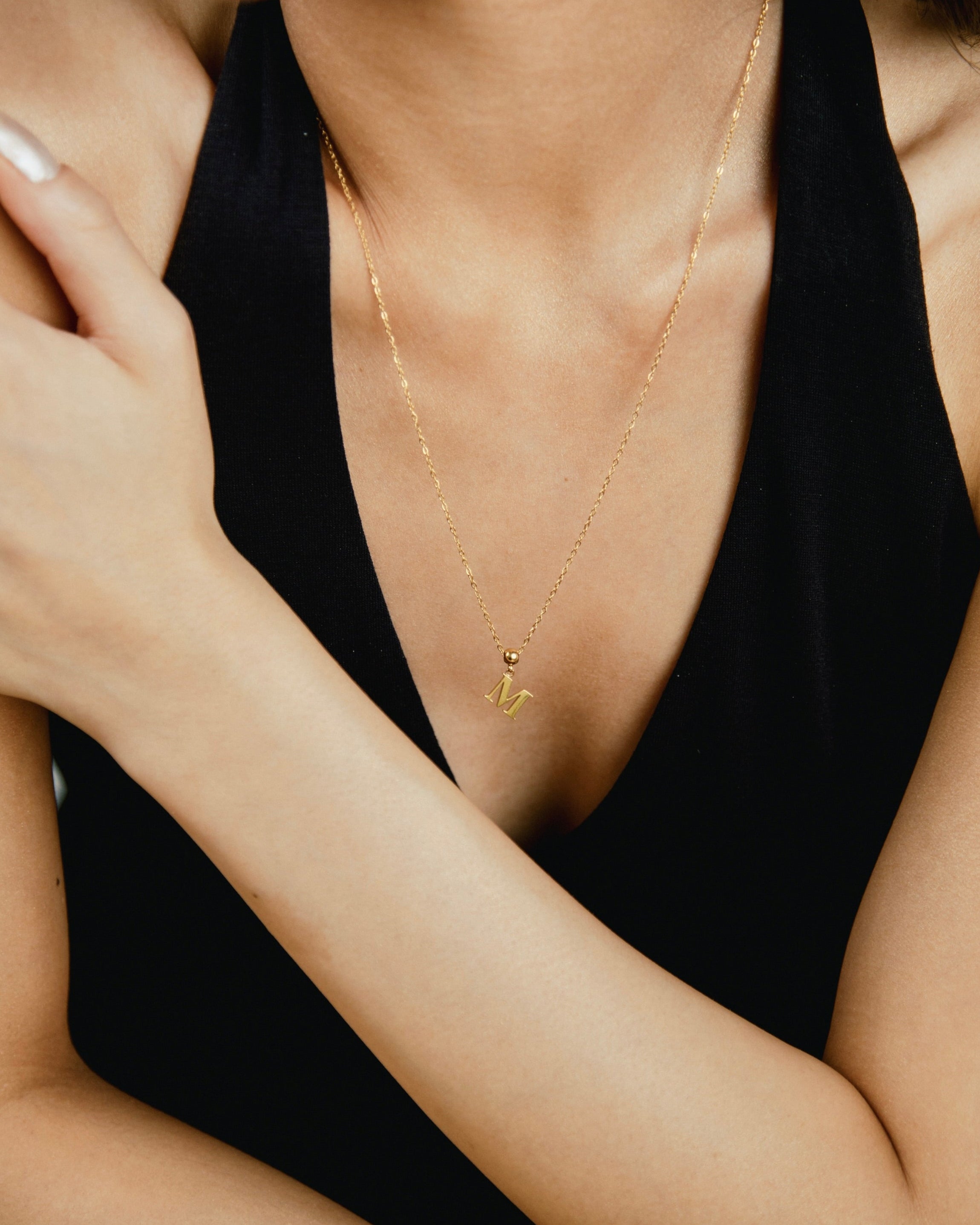 Pendentif Initiale M Classique en Or