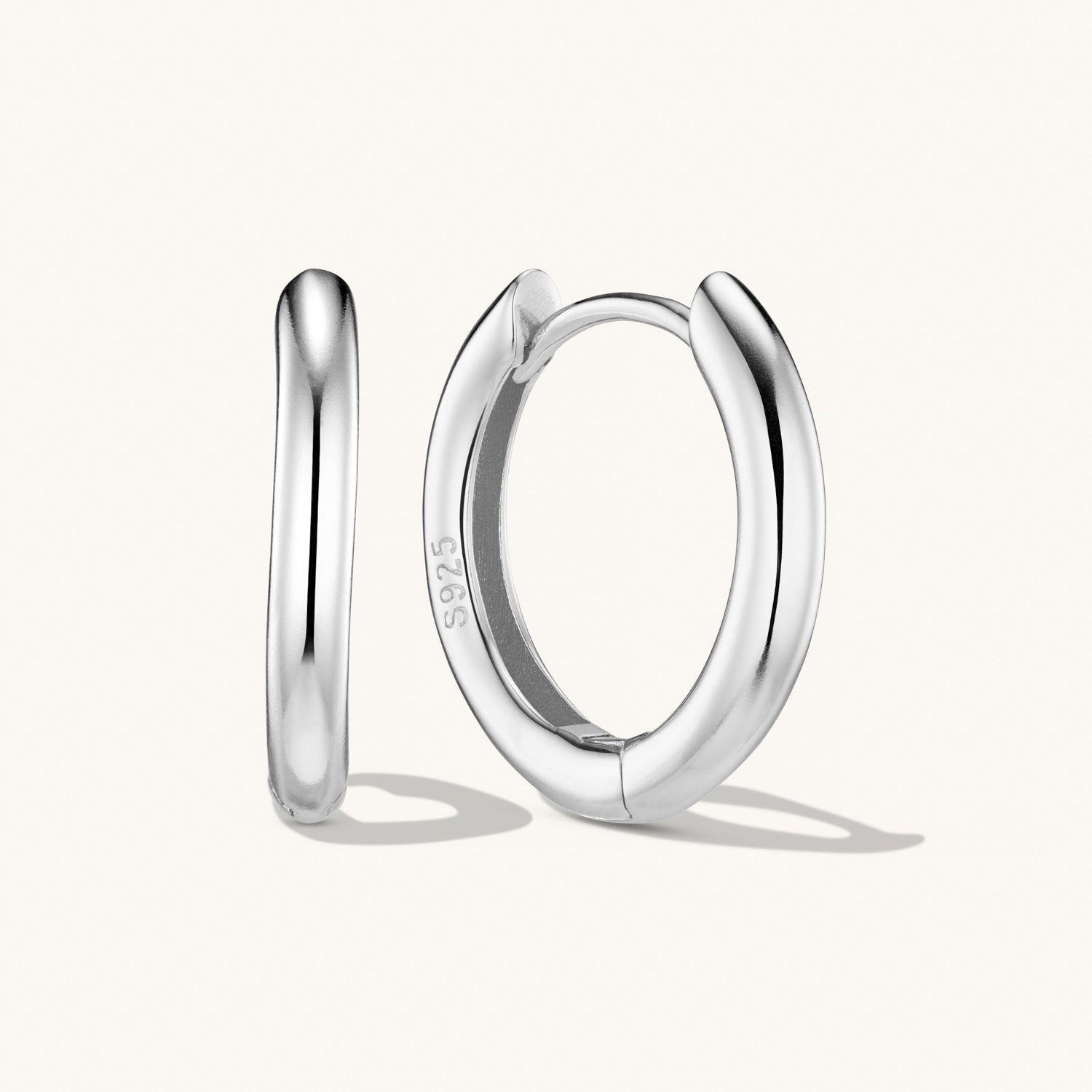 Créoles Moyennes Bold en Argent