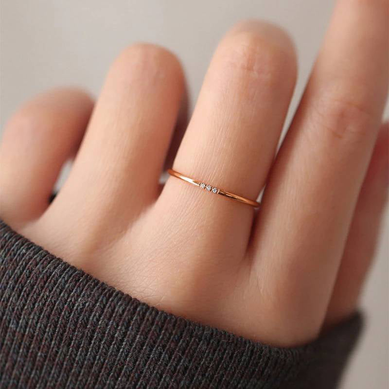 Subtle Sparkle Delicate Ring