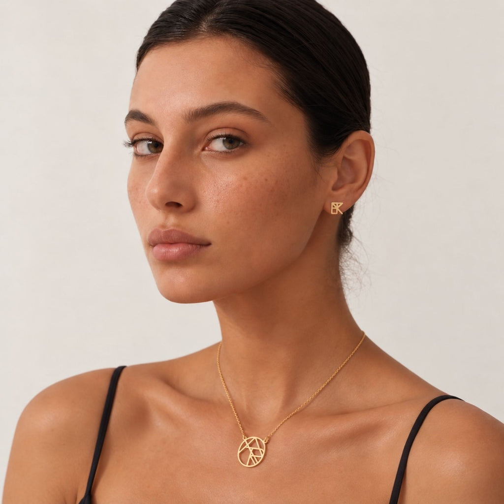 Circular Monogram Necklace