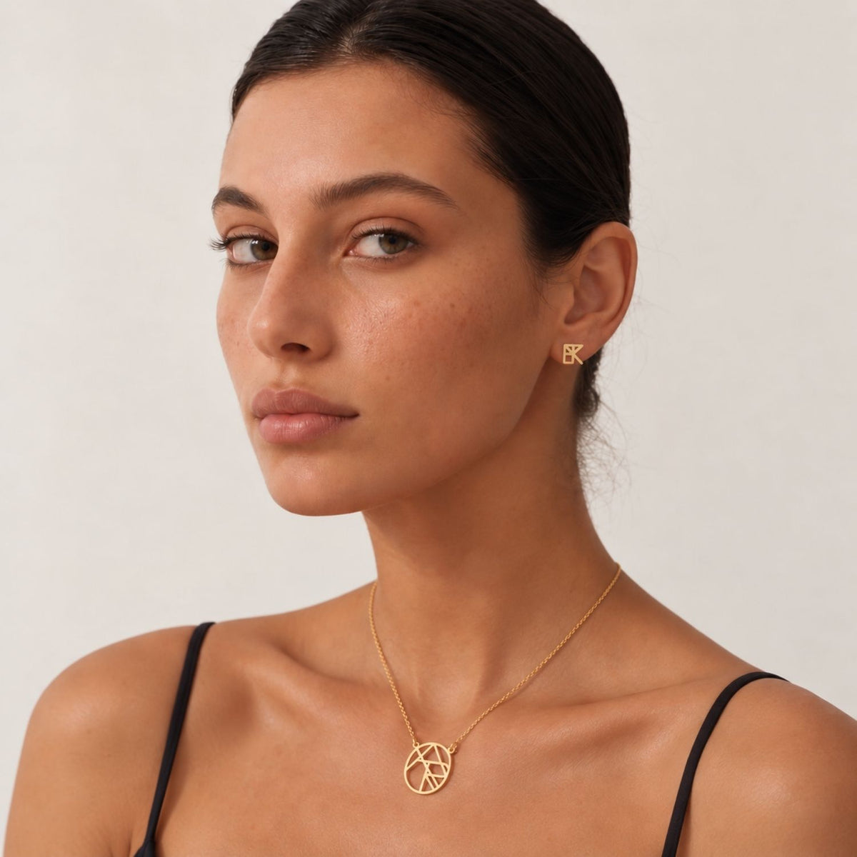 Circular Monogram Necklace