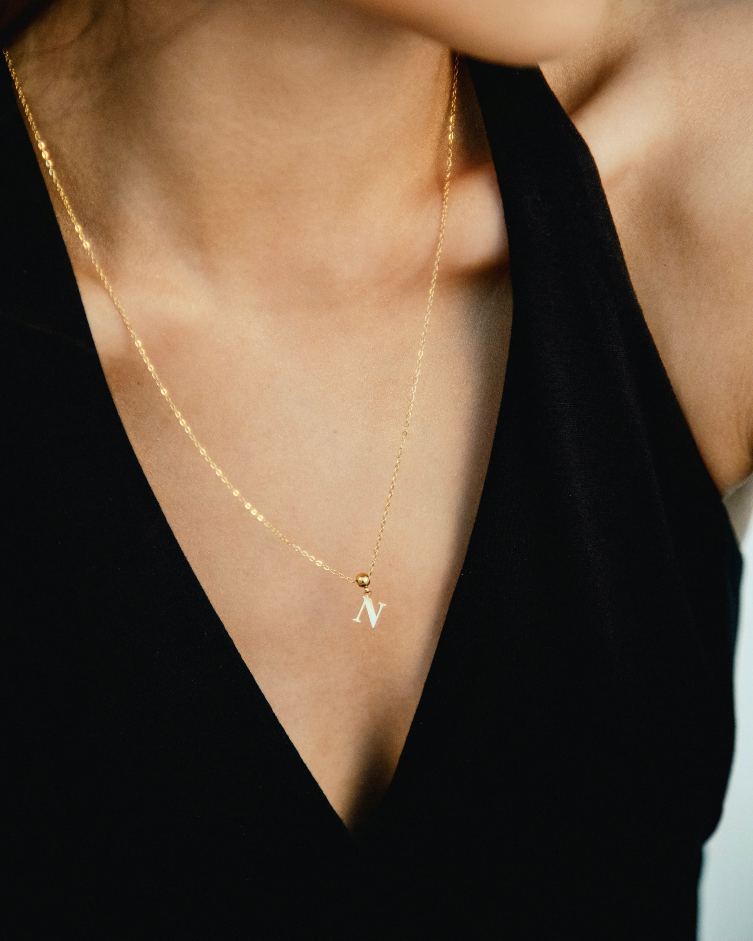 Pendentif Initiale N Classique en Or