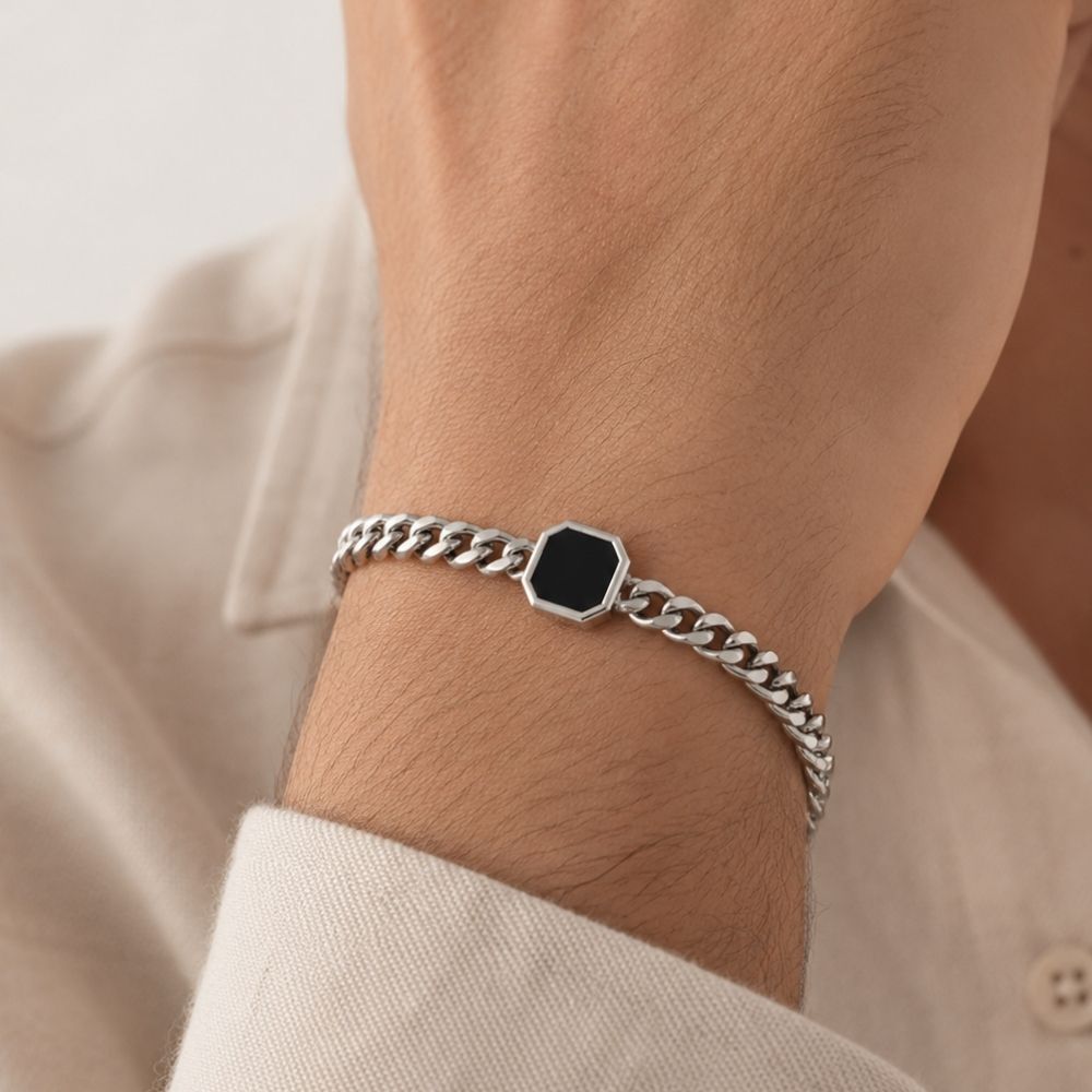Onyx | Bracelet Chaîne Cuban Homme