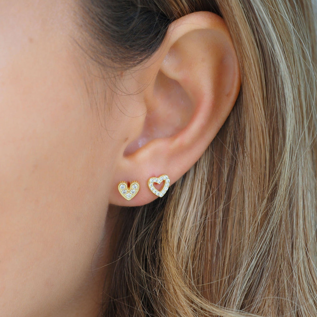 Puces d’Oreilles Mi Amor en Argent