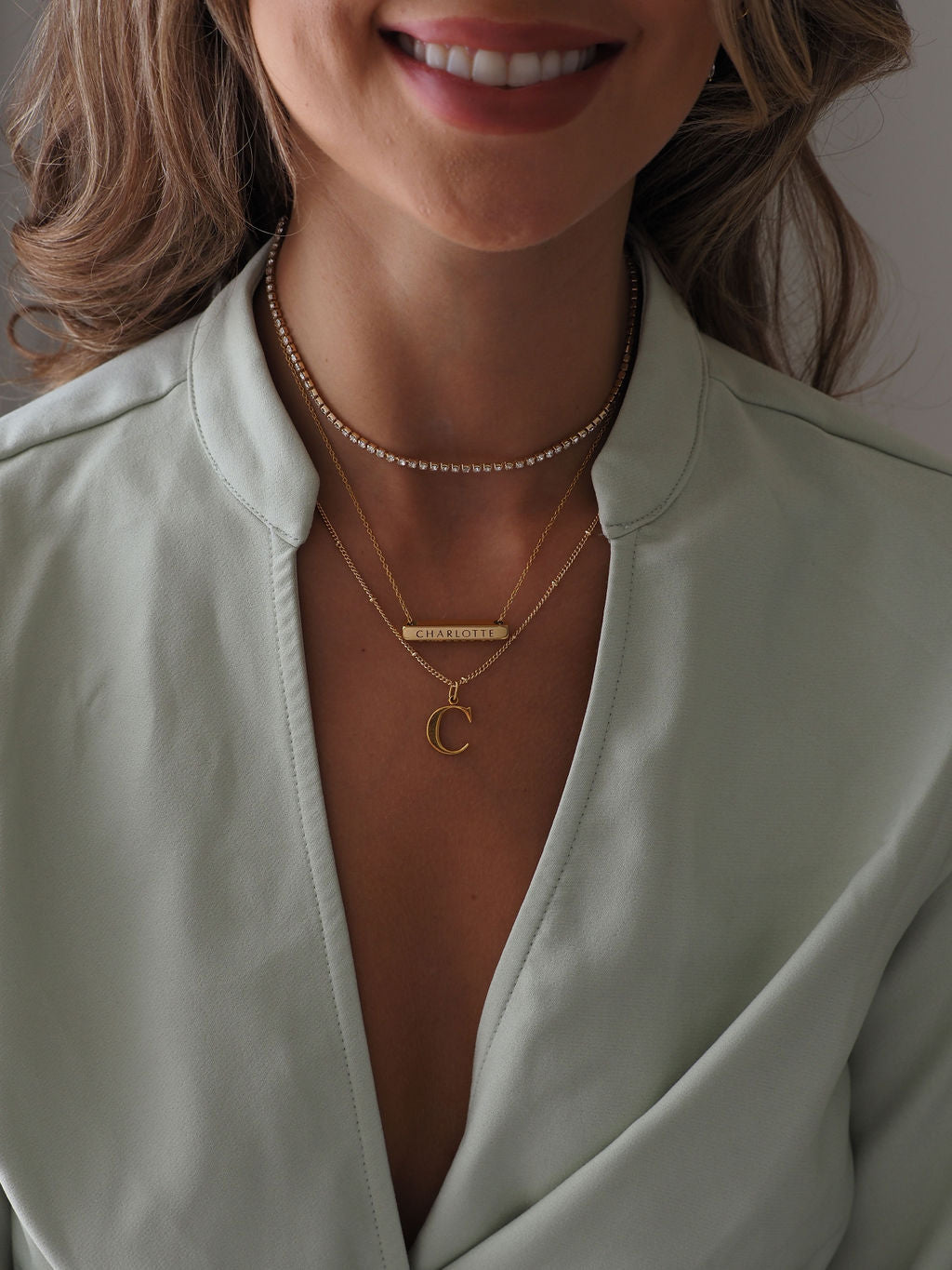 Collier pendentif initiale H en Or
