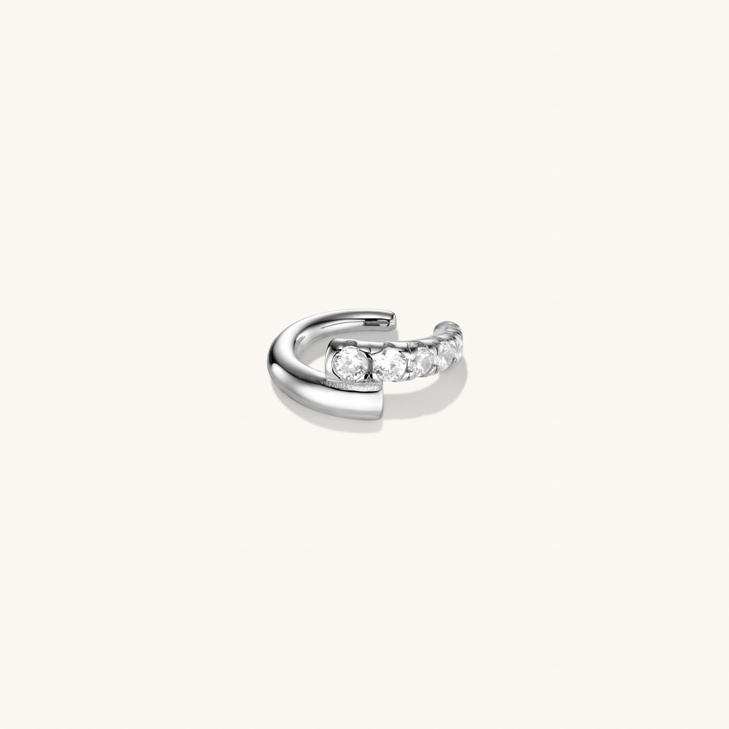 Ear Cuff Pavé Superposée en Argent