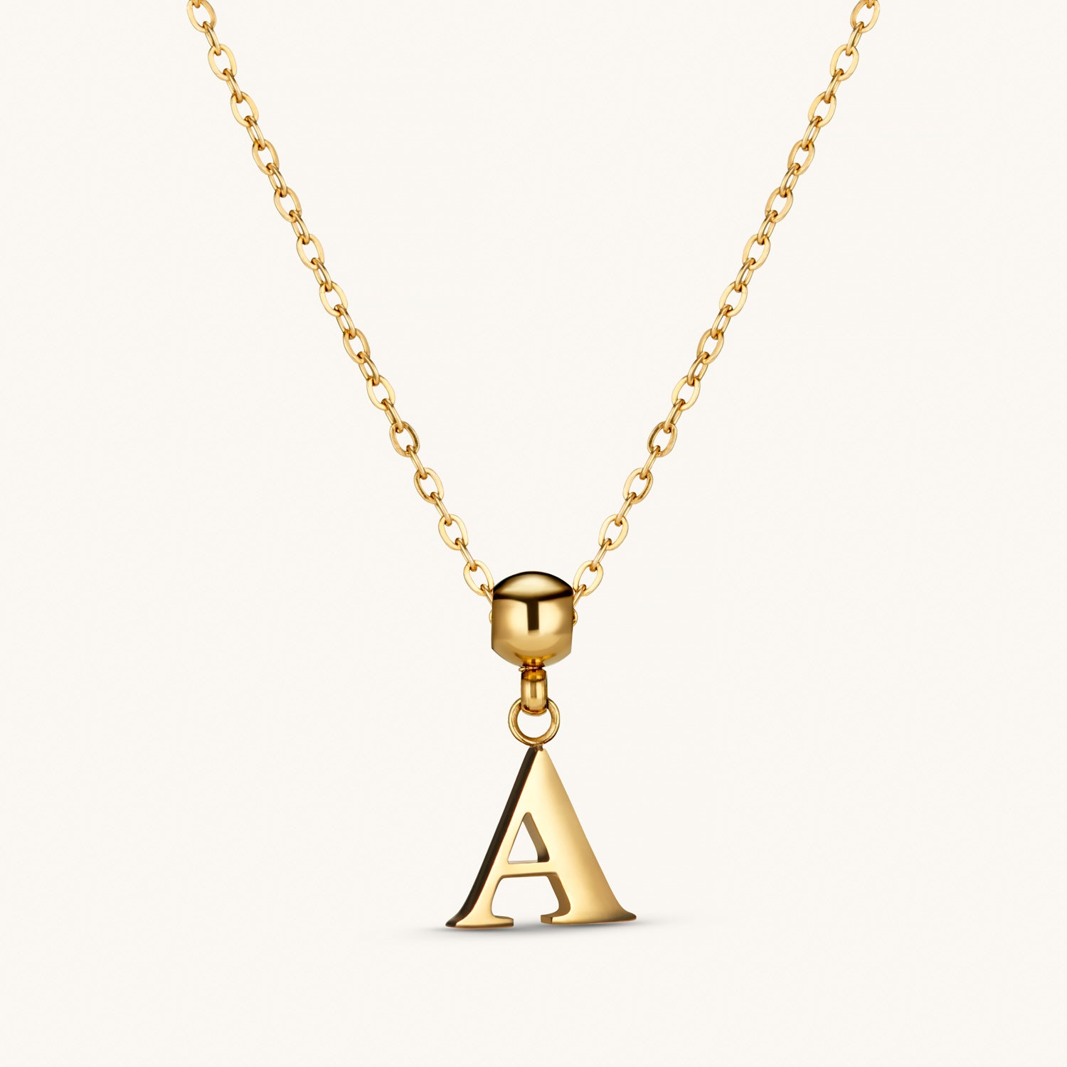 Pendentif Initiale A Classique en Or