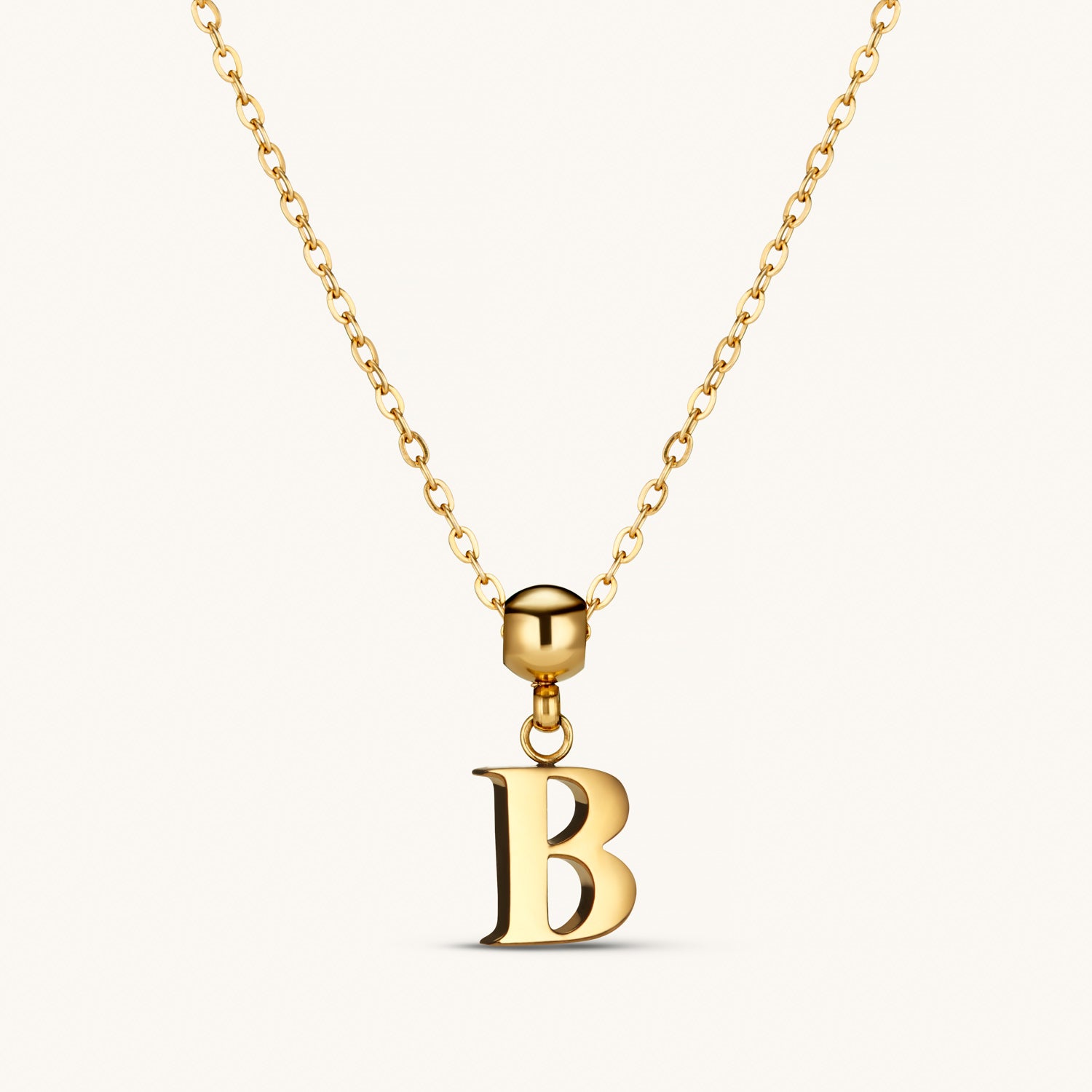 Pendentif Initiale B Classique en Or