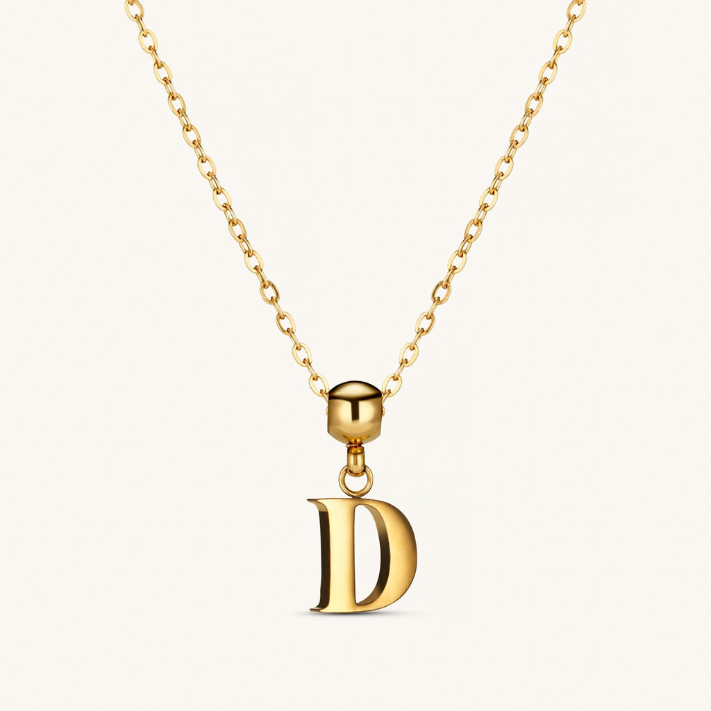 Pendentif Initiale D Classique en Or