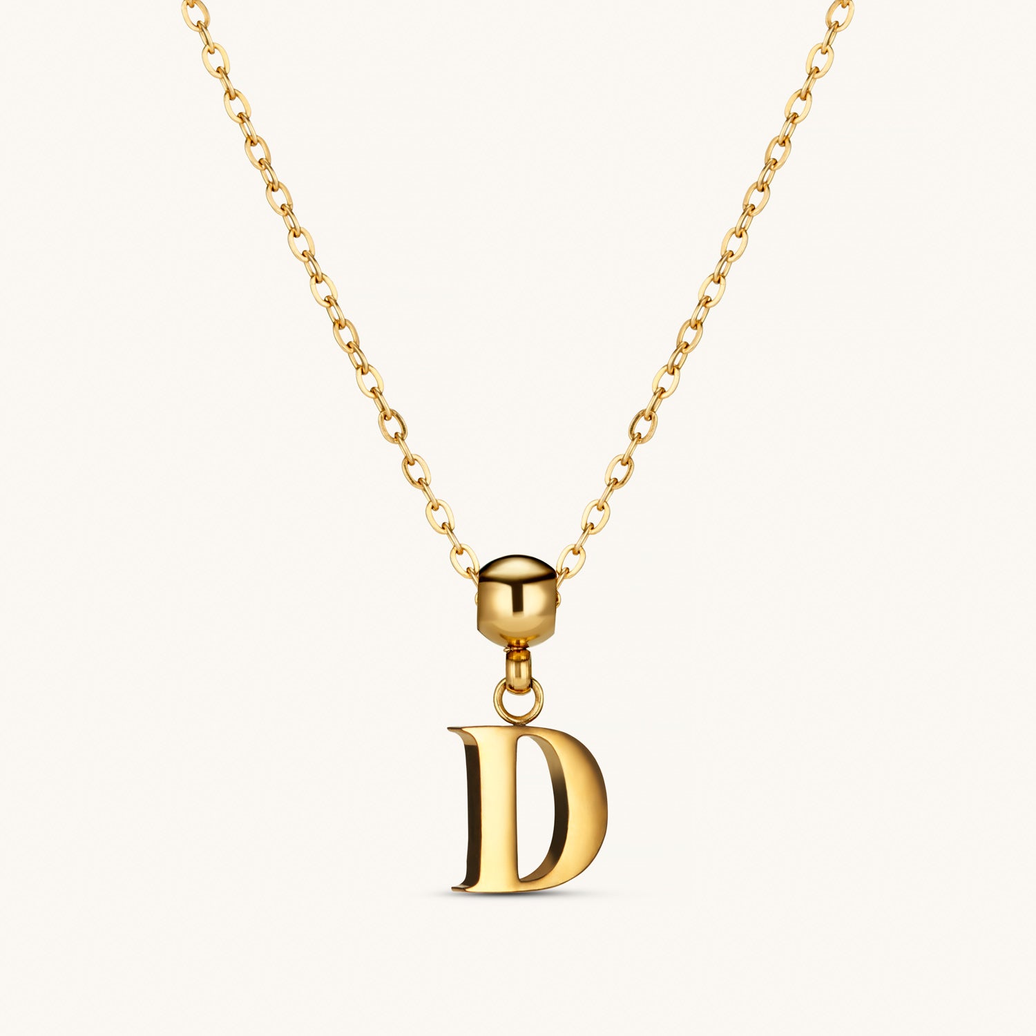Pendentif Initiale D Classique en Or