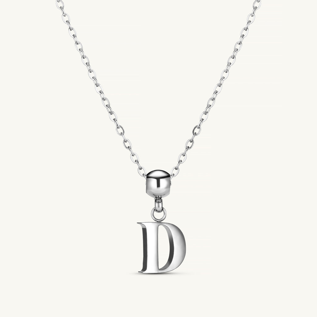 Pendentif Initiale D Classique en Argent