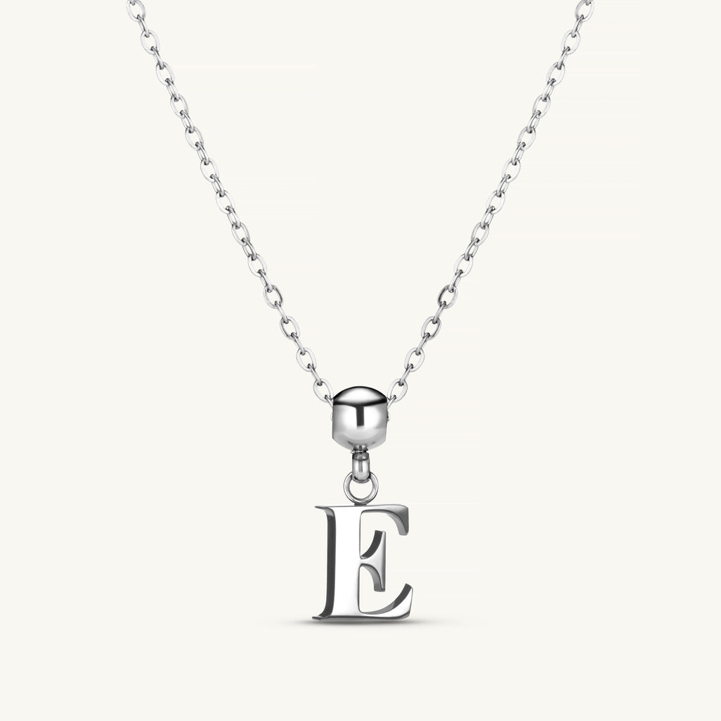 Pendentif Initiale E Classique en Argent