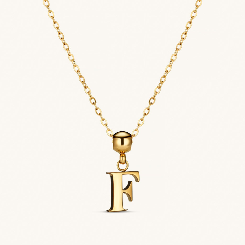 Pendentif Initiale F Classique en Or