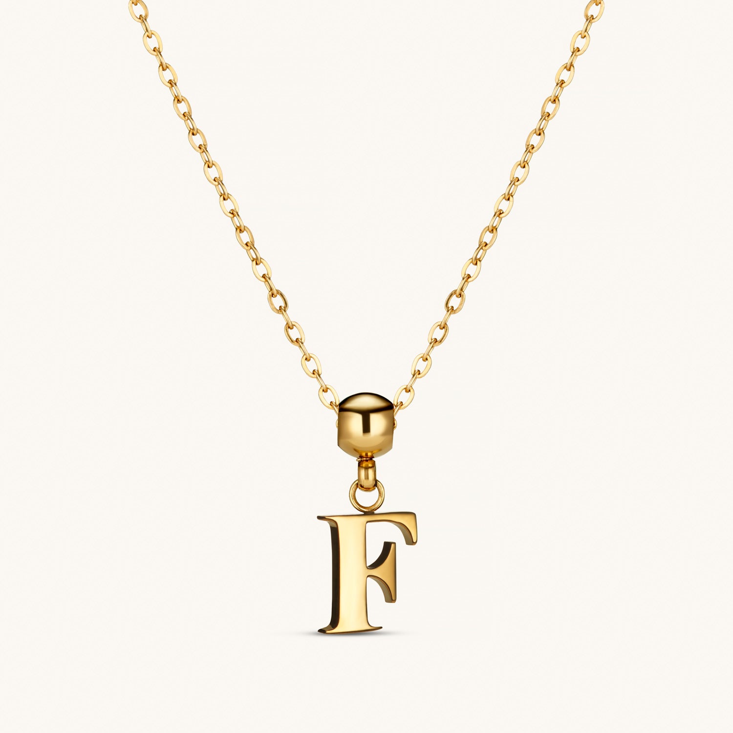 Pendentif Initiale F Classique en Or
