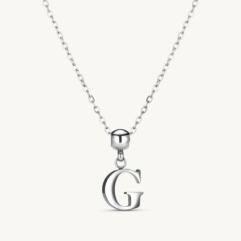 Pendentif Initiale G Classique en Argent
