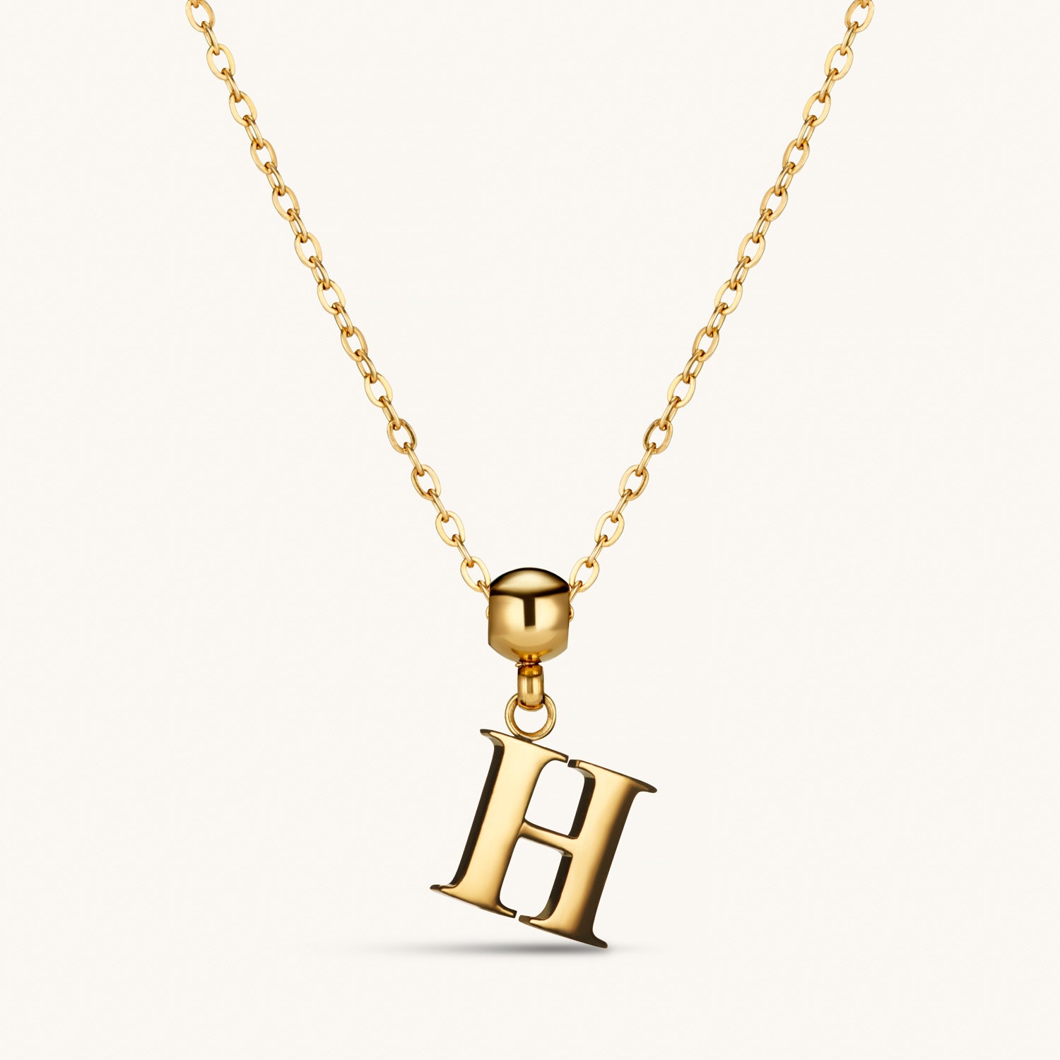 Pendentif Initiale H Classique en Or