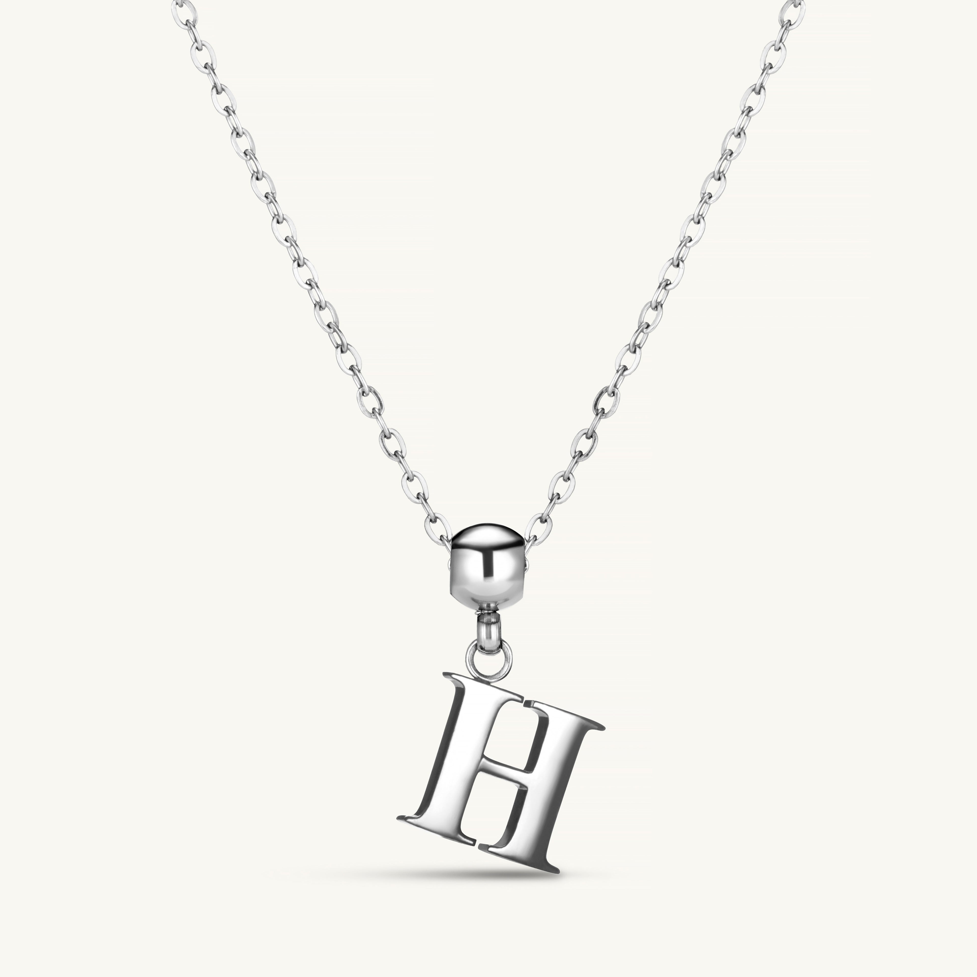 Pendentif Initiale H Classique en Argent