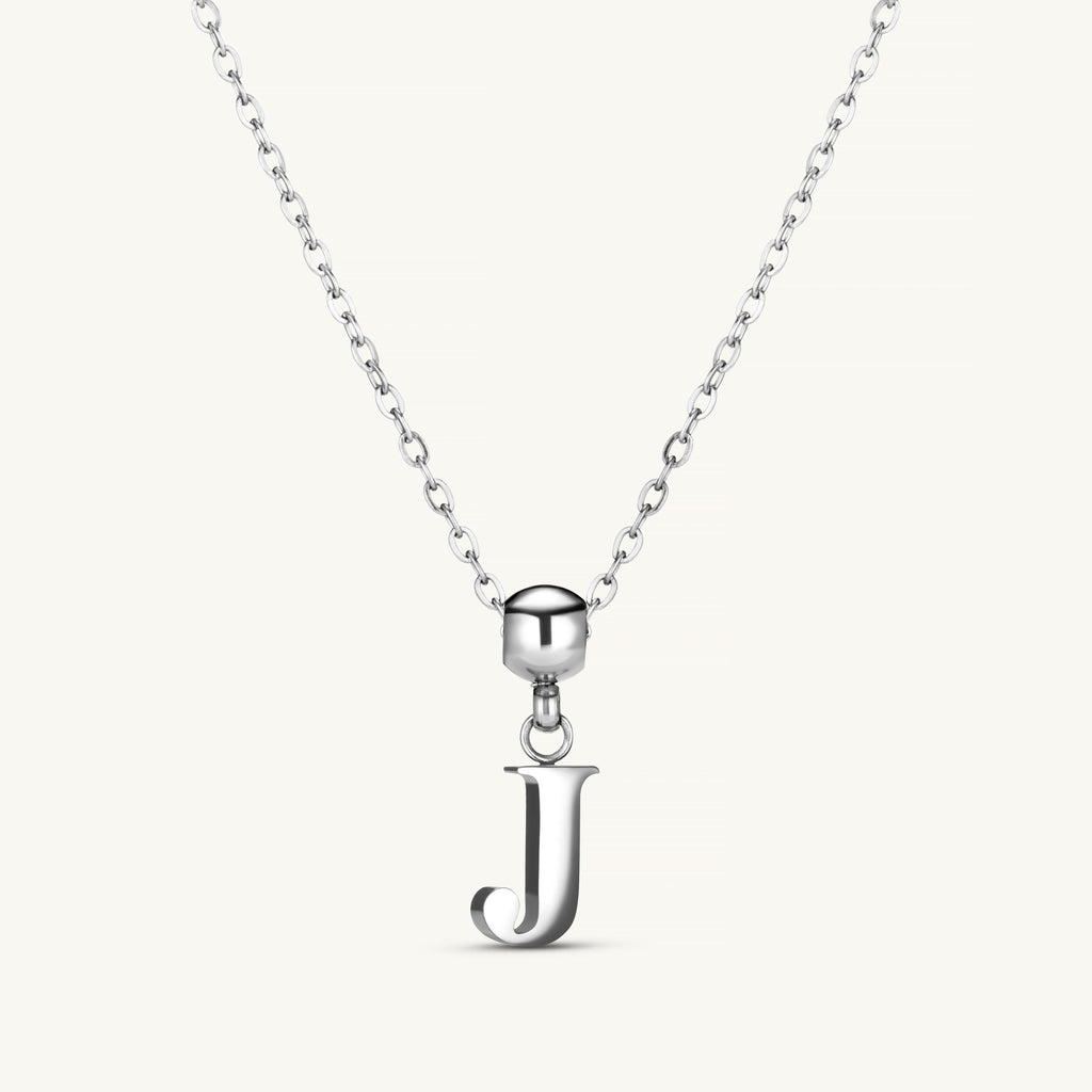 Pendentif Initiale J Classique en Argent