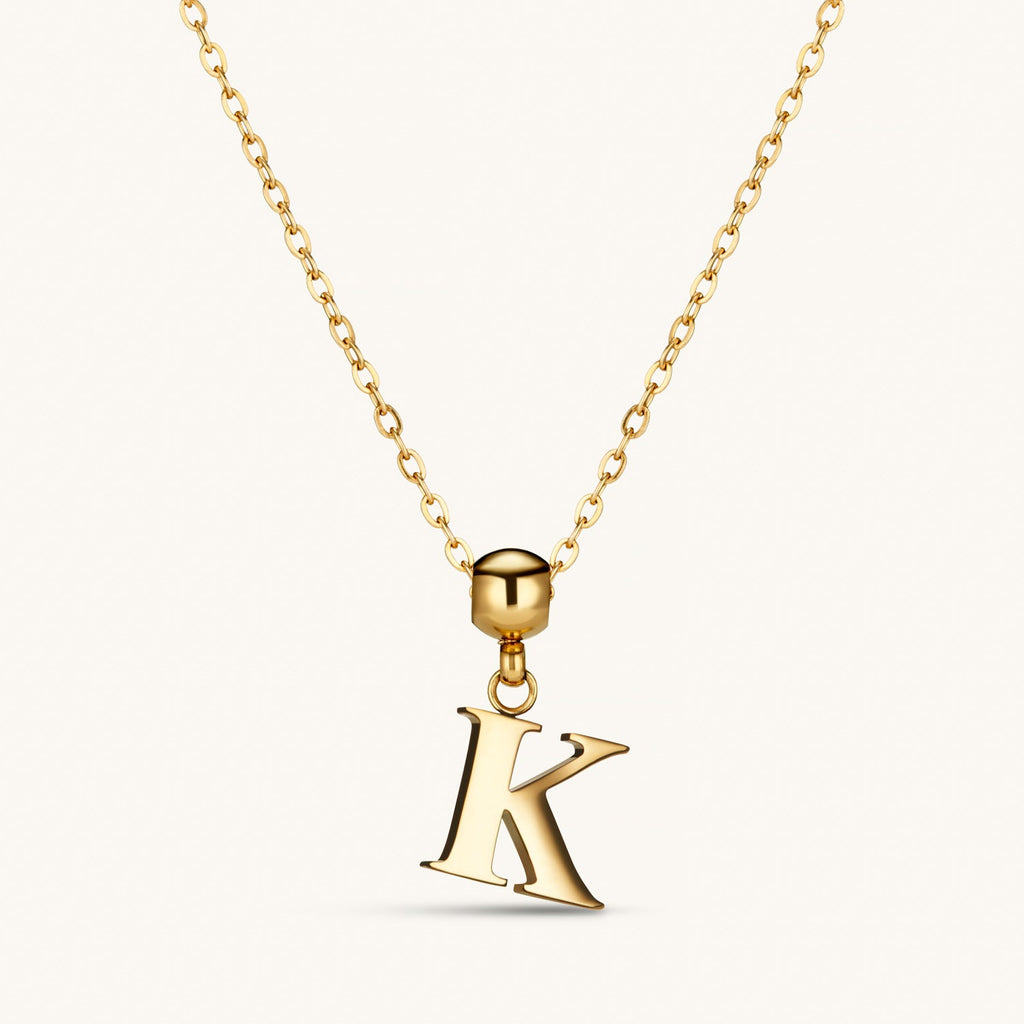 Pendentif Initiale K Classique en Or