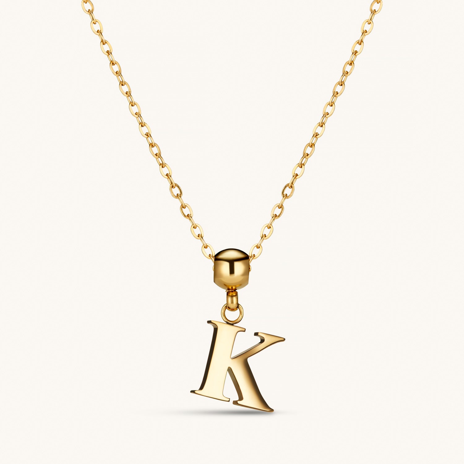 Pendentif Initiale K Classique en Or