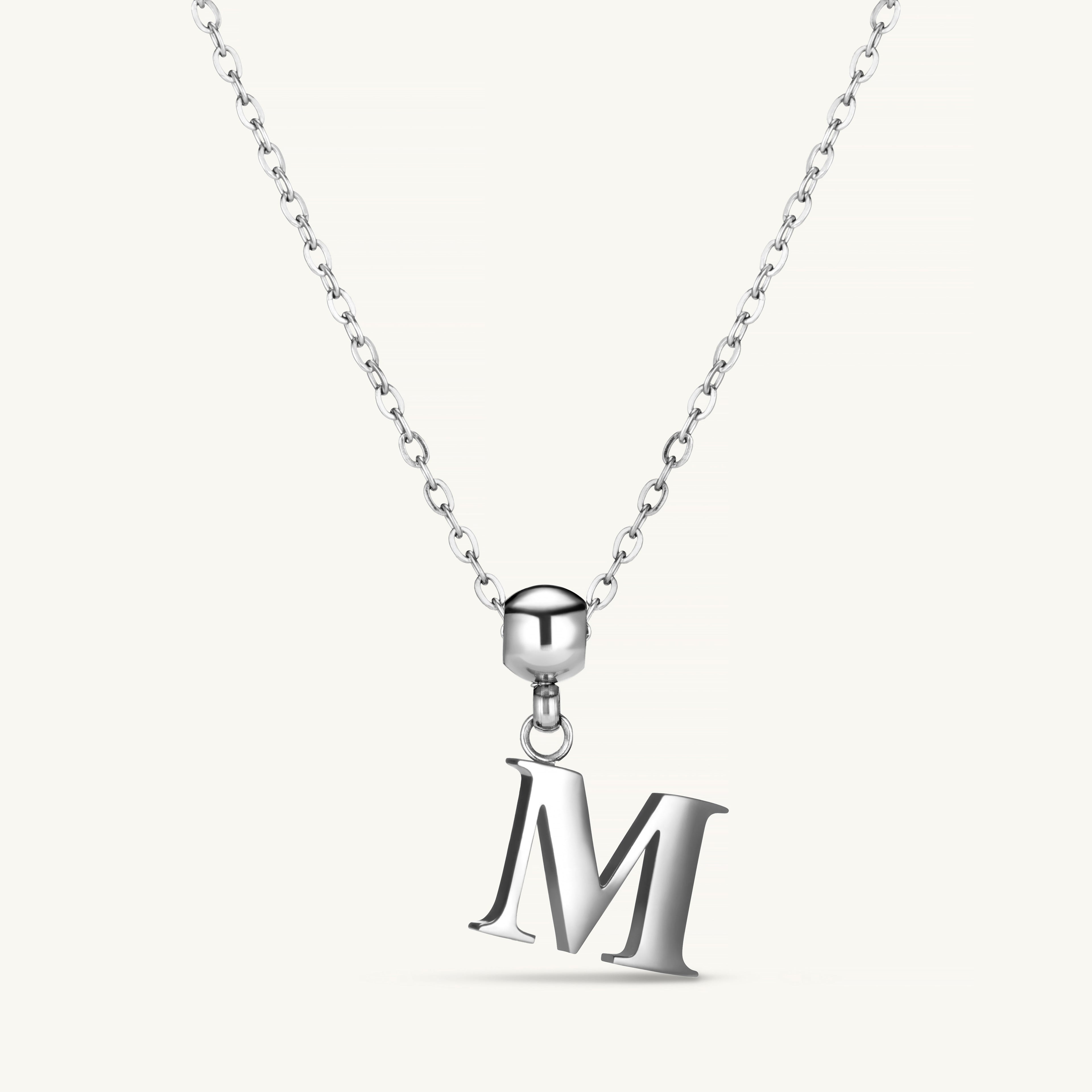 Pendentif Initiale M Classique en Argent