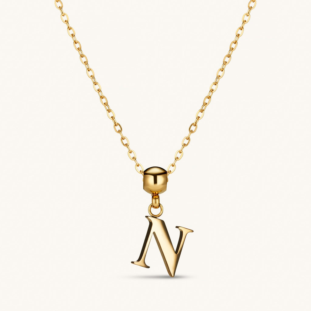 Pendentif Initiale N Classique en Or