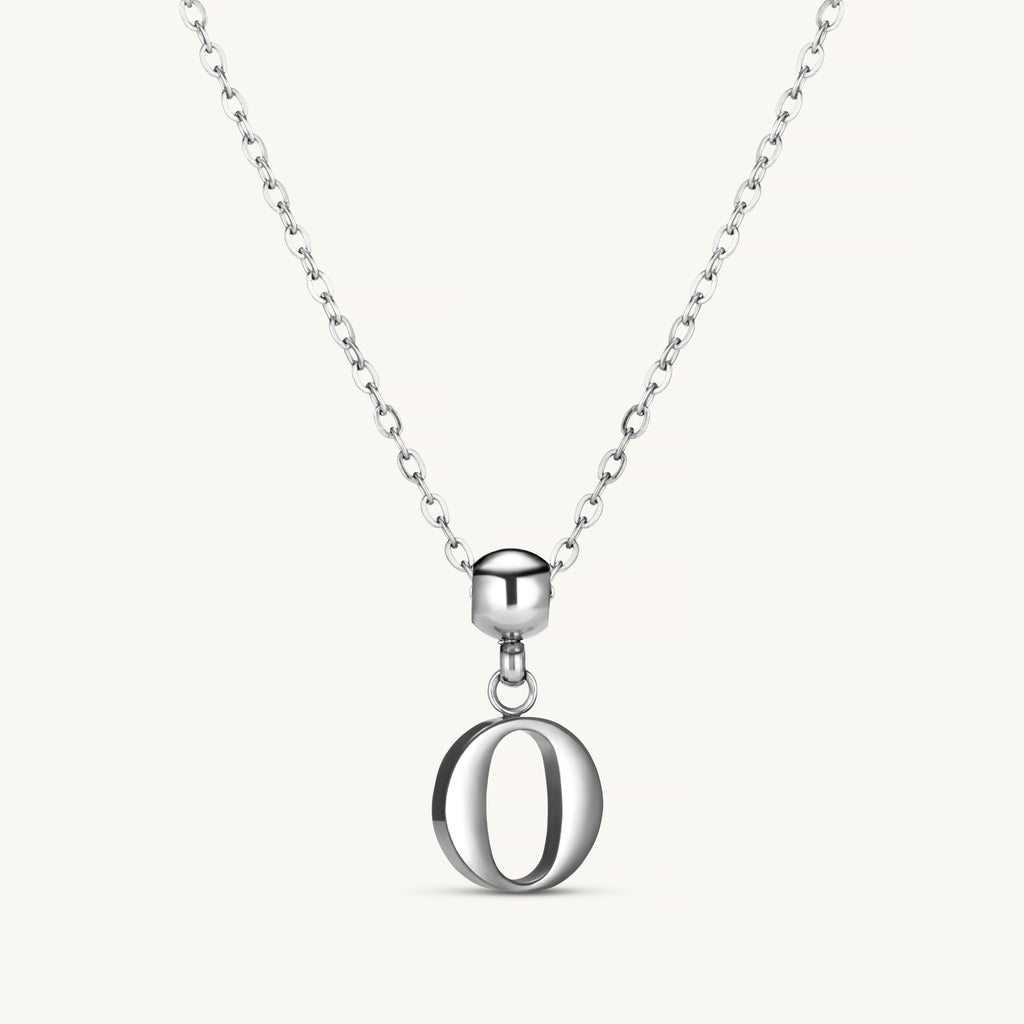 Pendentif Initiale O Classique en Argent