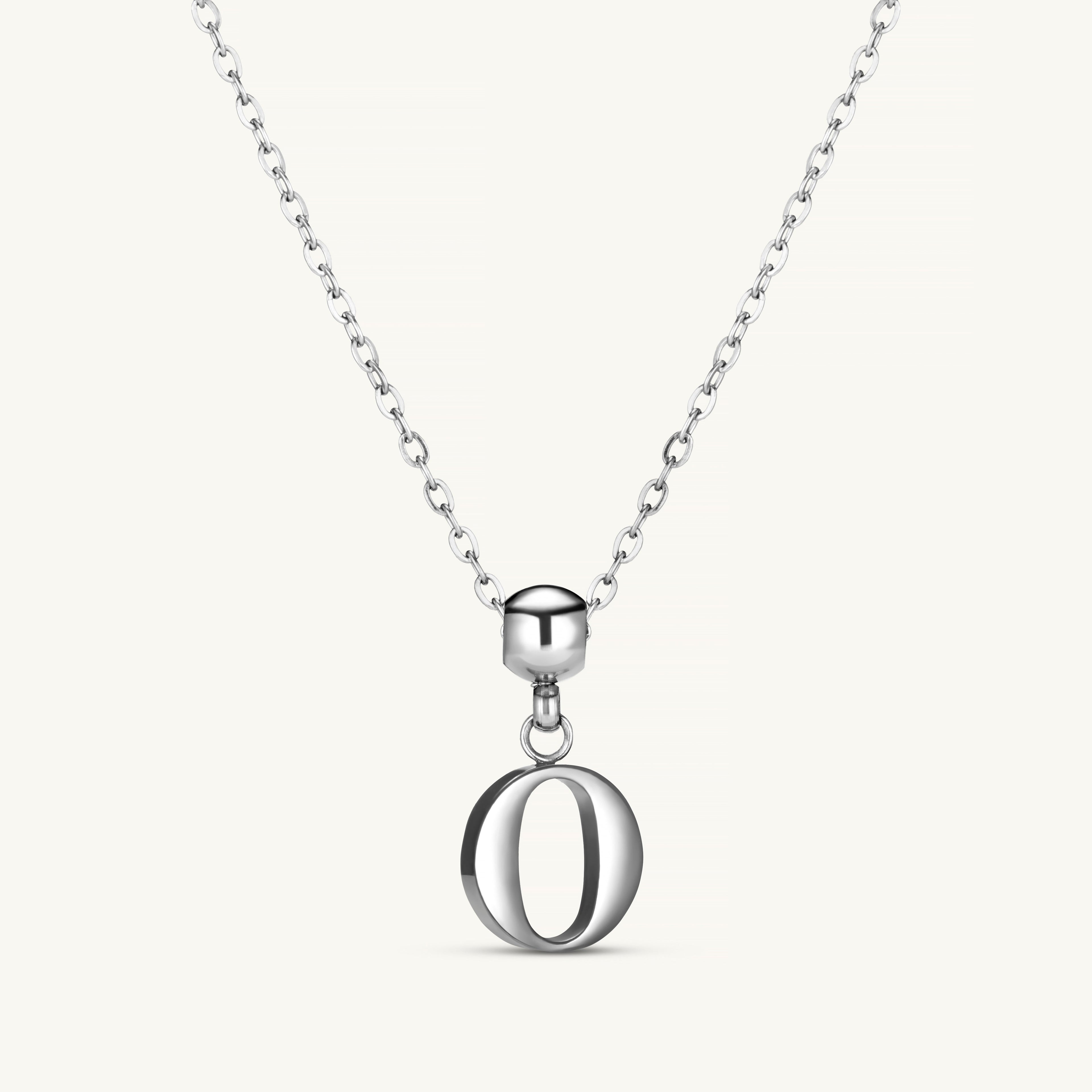 Pendentif Initiale O Classique en Argent