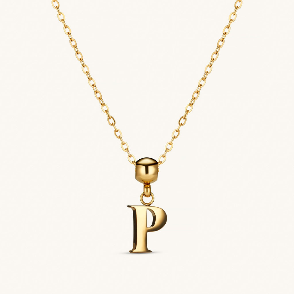 Pendentif Initiale P Classique en Or