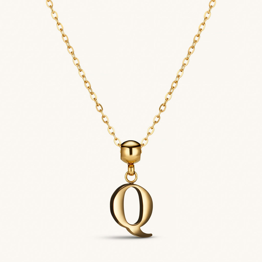 Pendentif Initiale Q Classique en Or