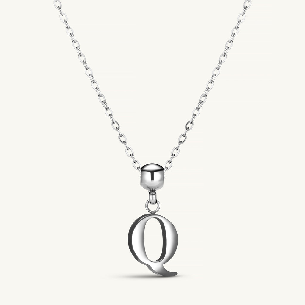 Pendentif Initiale Q Classique en Argent
