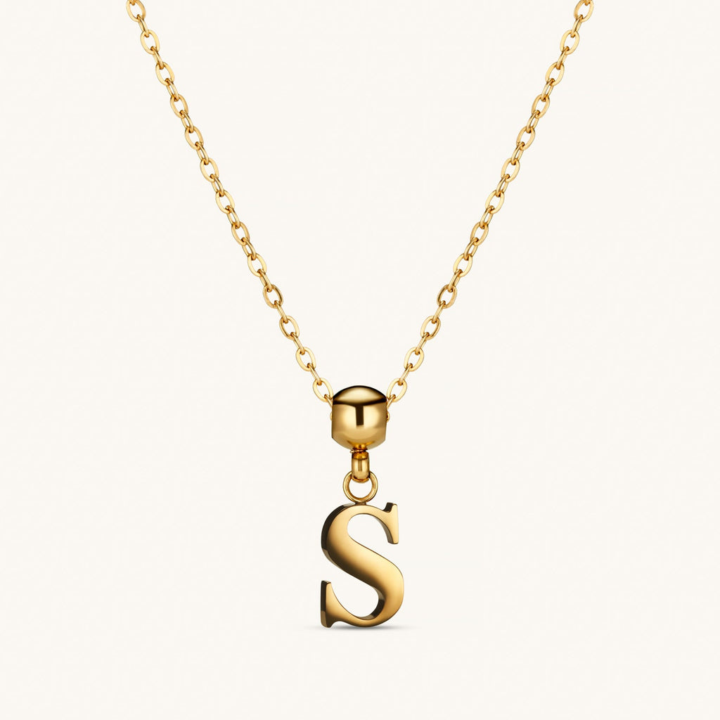 Pendentif Initiale S Classique en Or