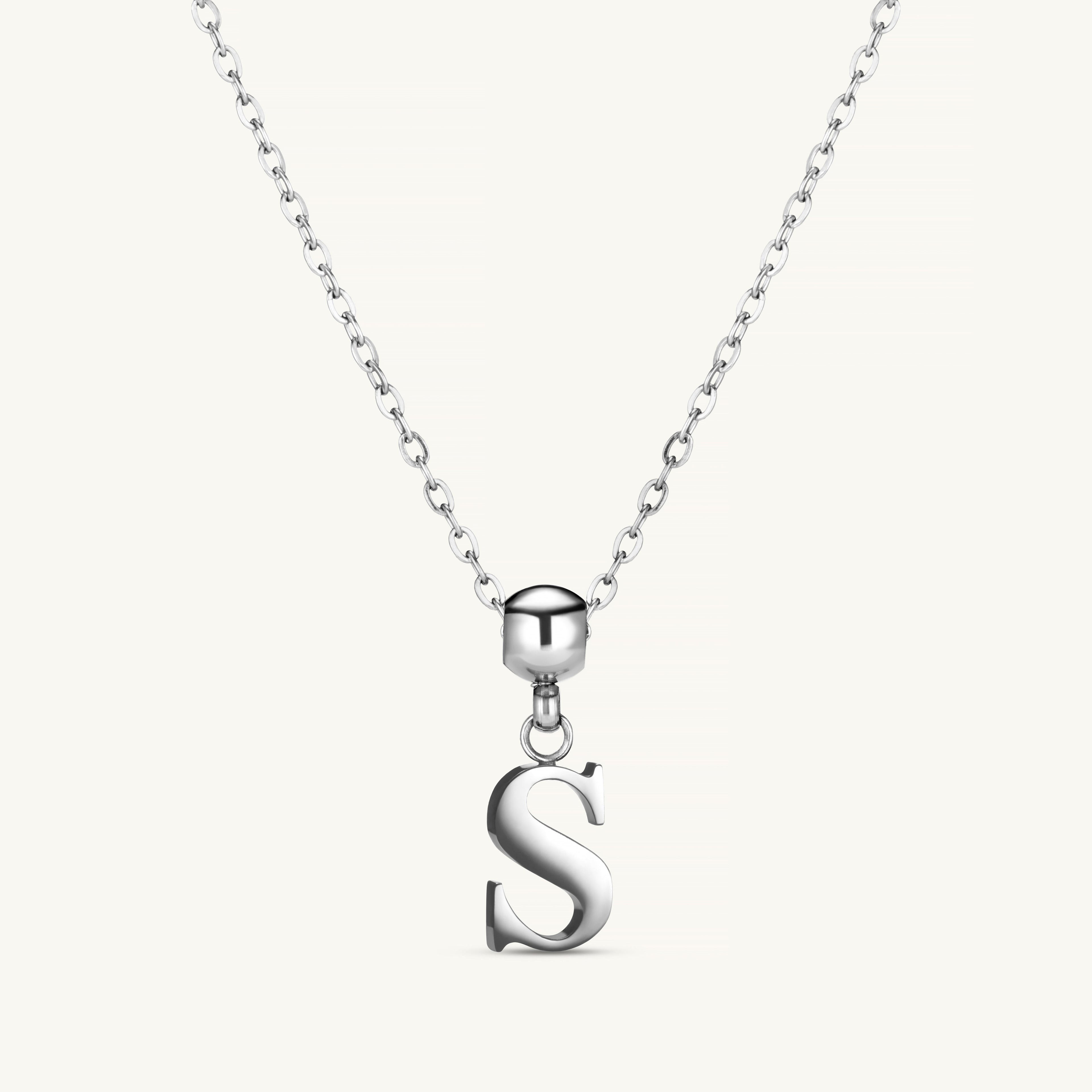 Pendentif Initiale S Classique en Argent