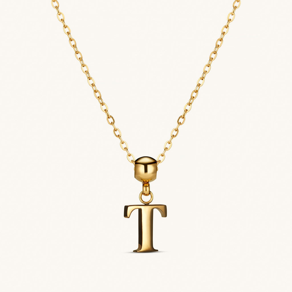 Pendentif Initiale T Classique en Or