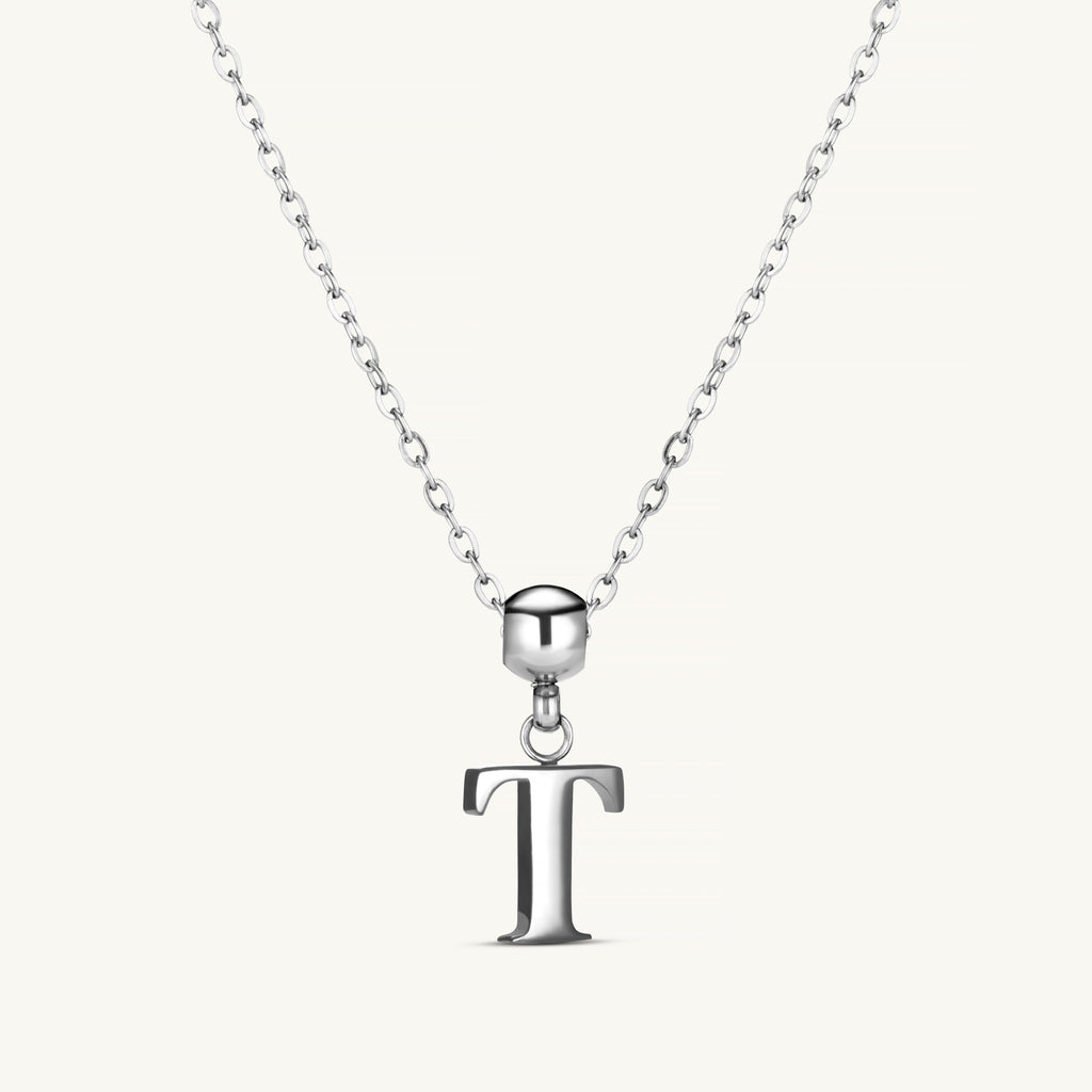 Pendentif Initiale T Classique en Argent